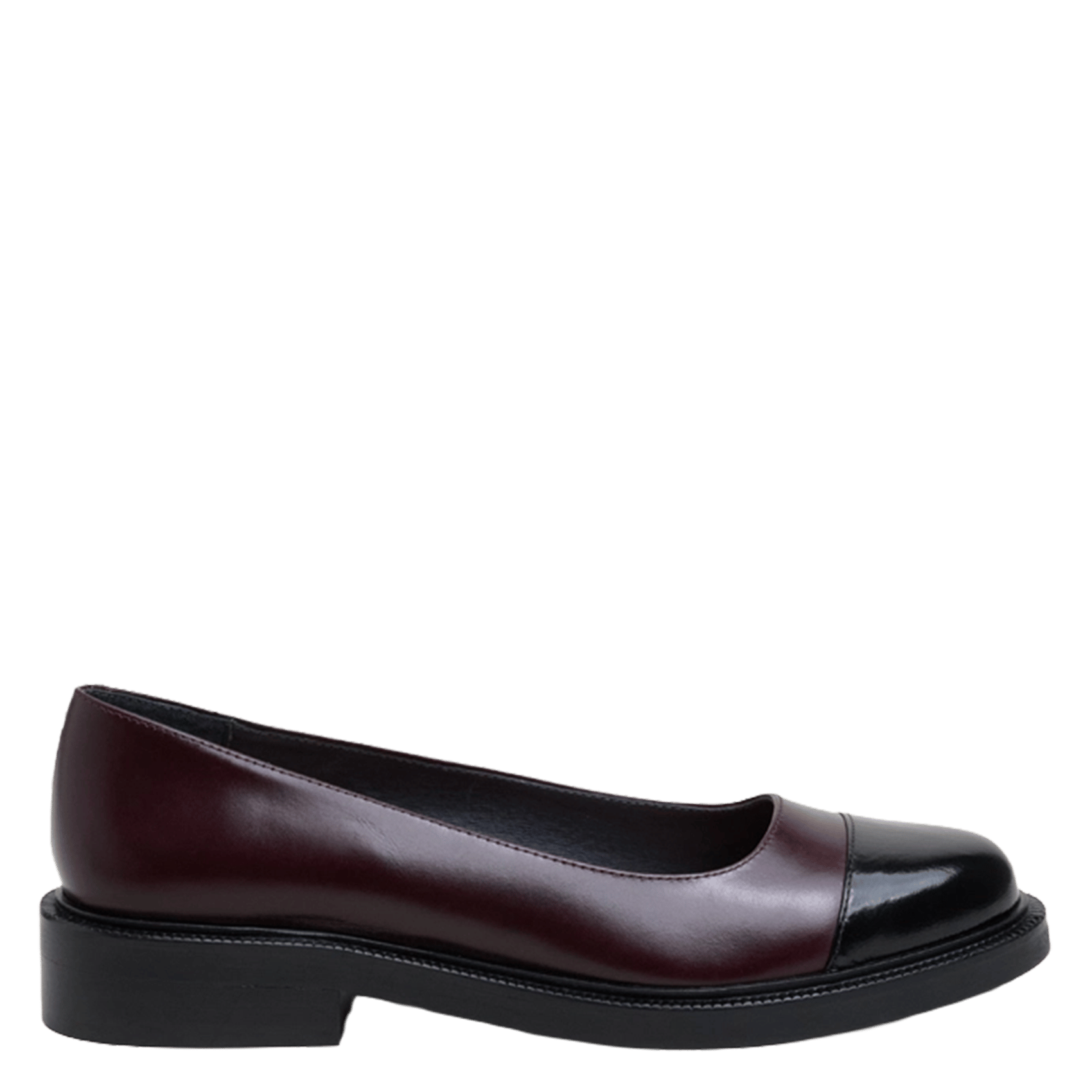 Ballerines à talon en cuir doum JONAK Rouge