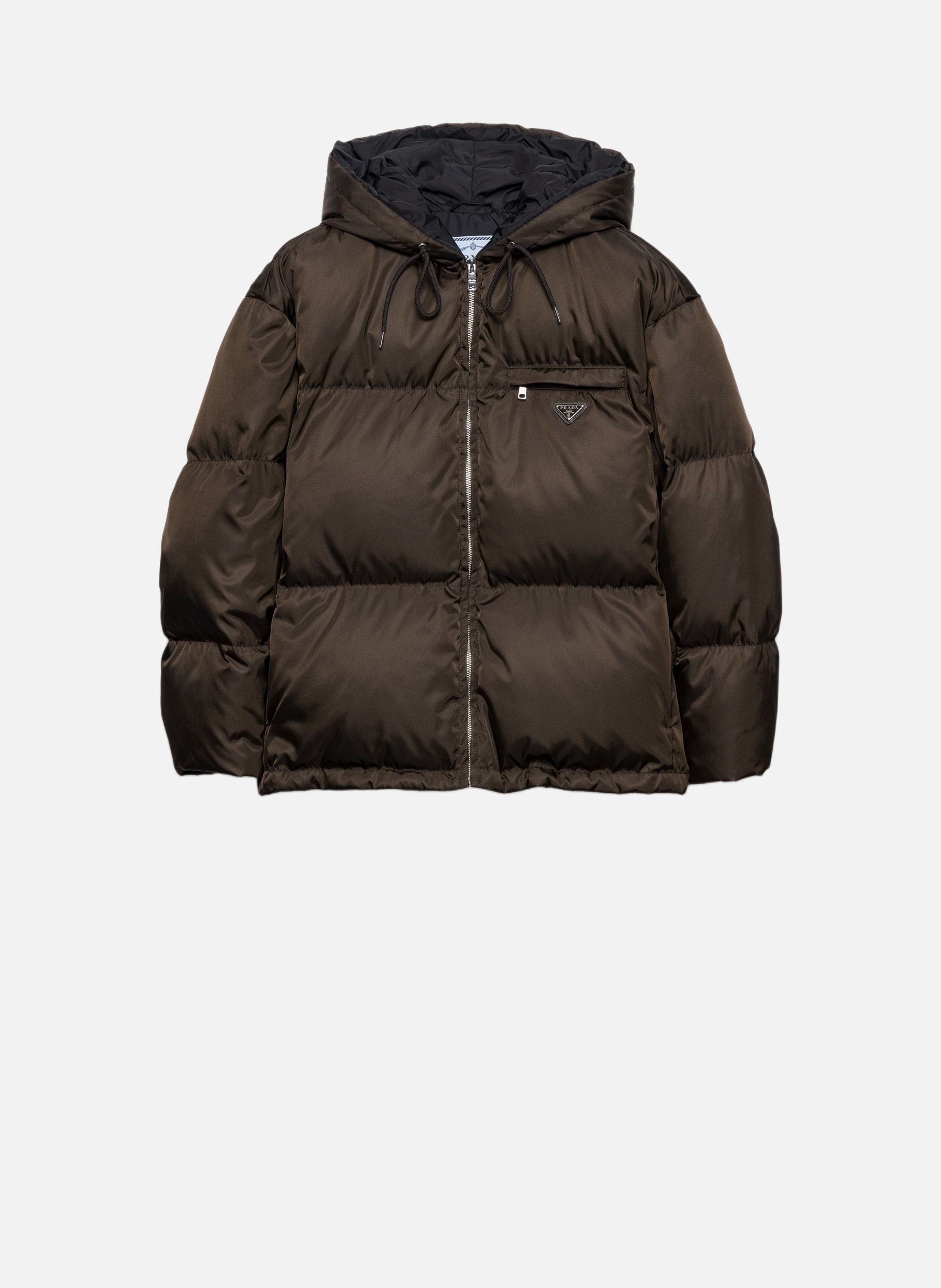Doudoune en re-nylon PRADA Marron