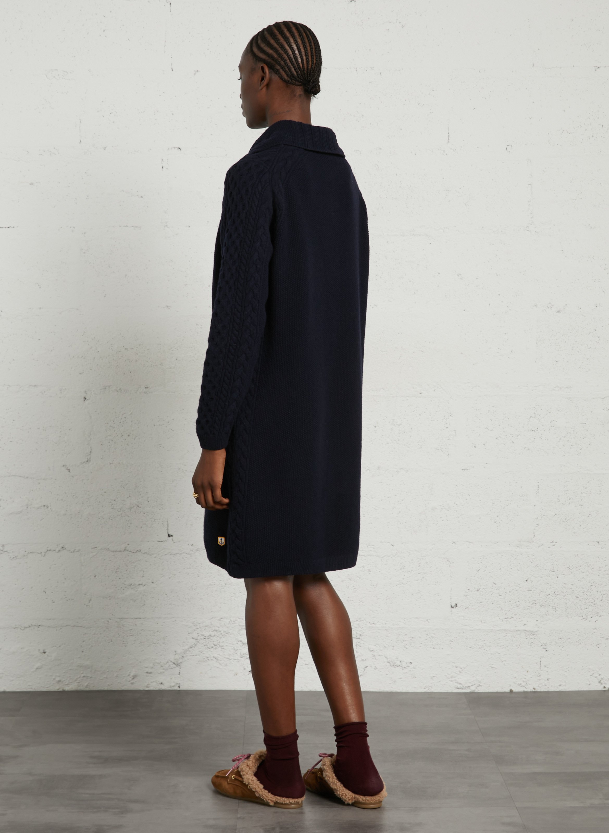 Robe midi ample en laine mélangée heritage ARMOR-LUX Bleu
