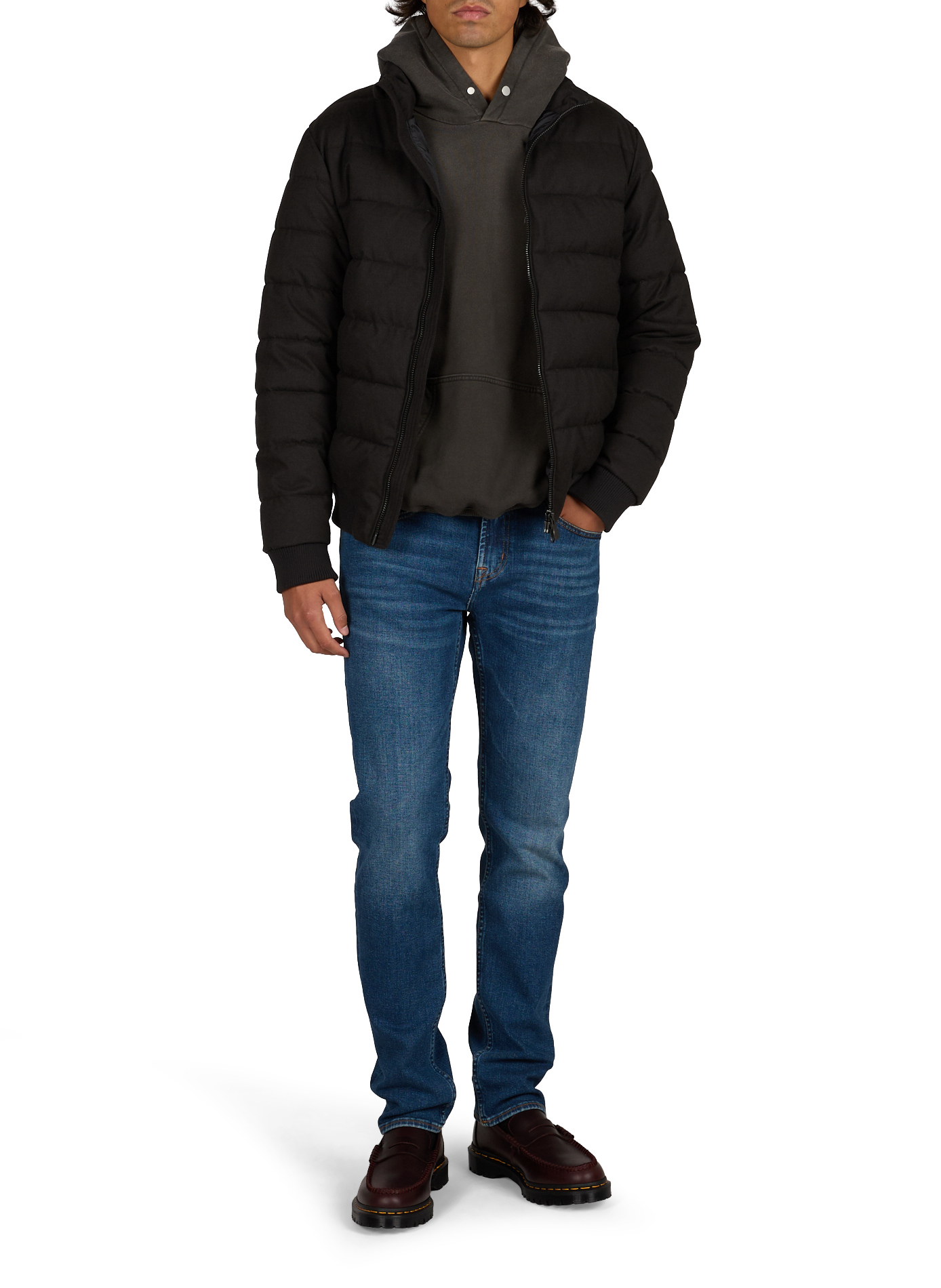 Padded puffer jacket with high collar SAVE THE DUCK Black
