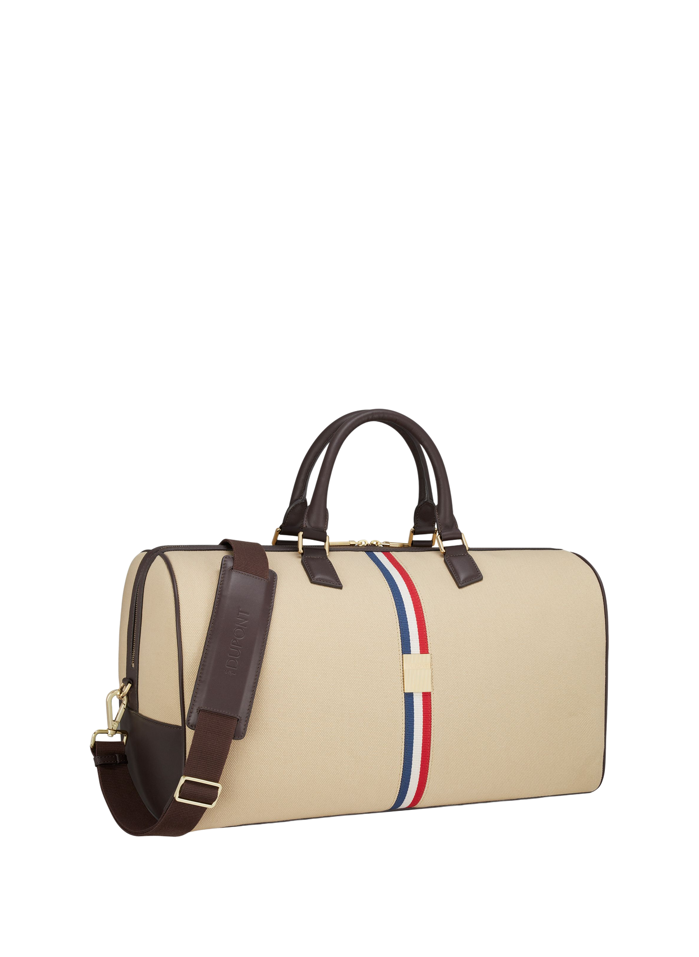 Iconic Reisetasche aus Leder und Canvas S.T. DUPONT Beige