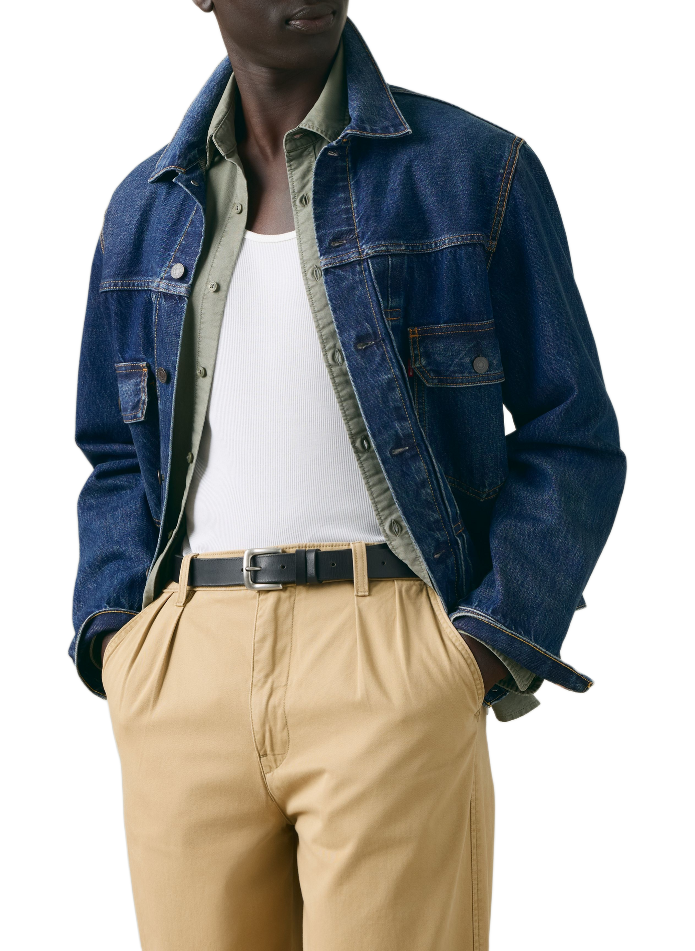 Weite High-Waist Baumwollhose LEVI'S Beige