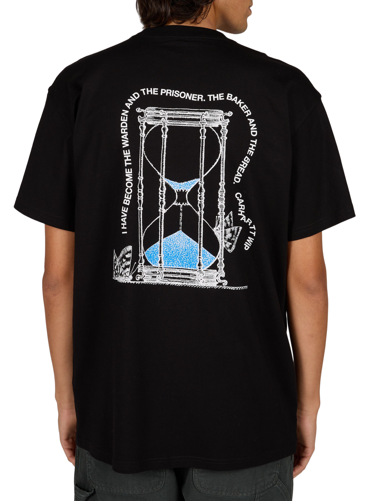 T-shirt ample col rond imprimé en coton CARHARTT WIP Noir