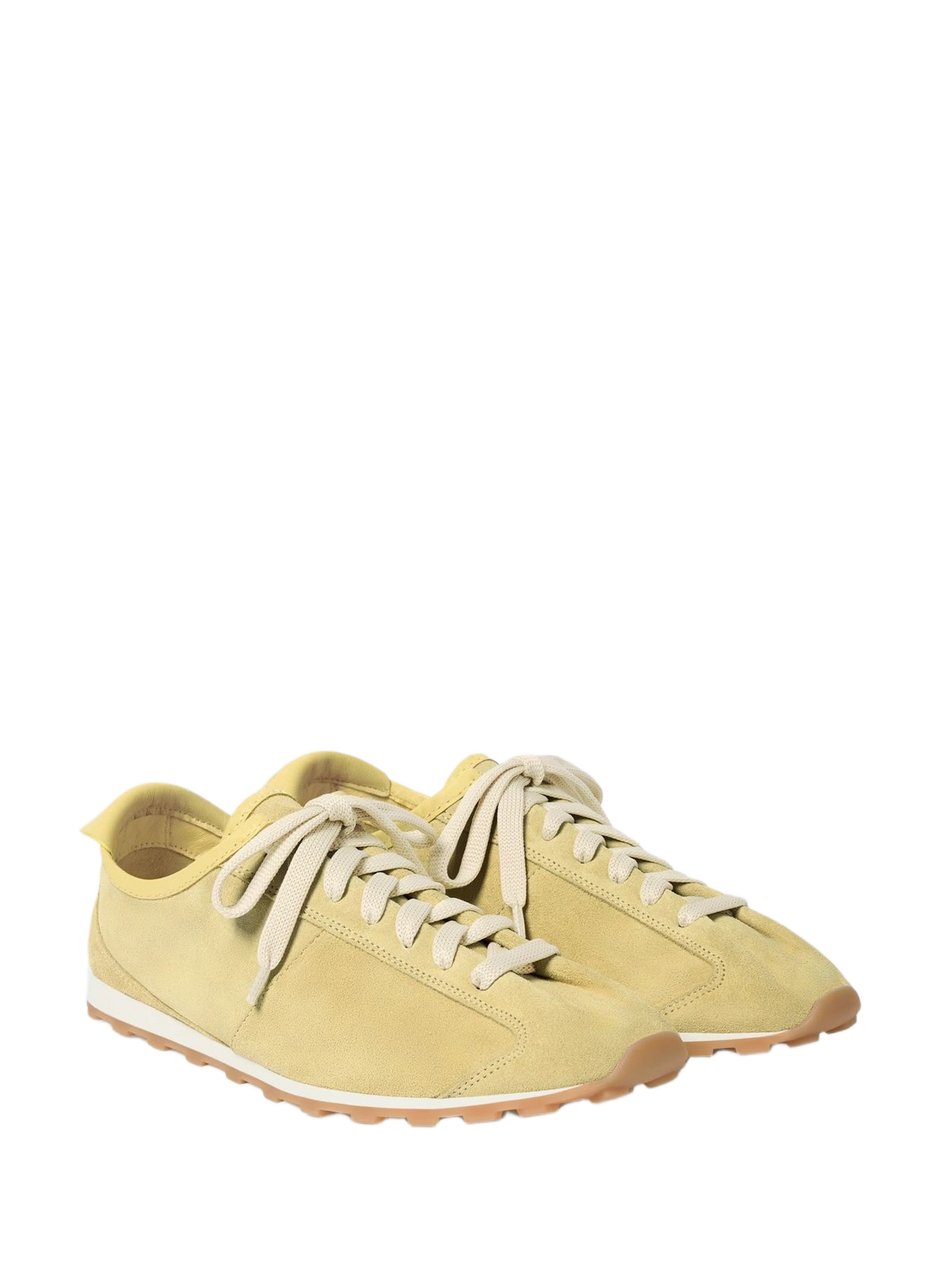 Les baskets Tennis en cuir d'aneau JACQUEMUS Yellow