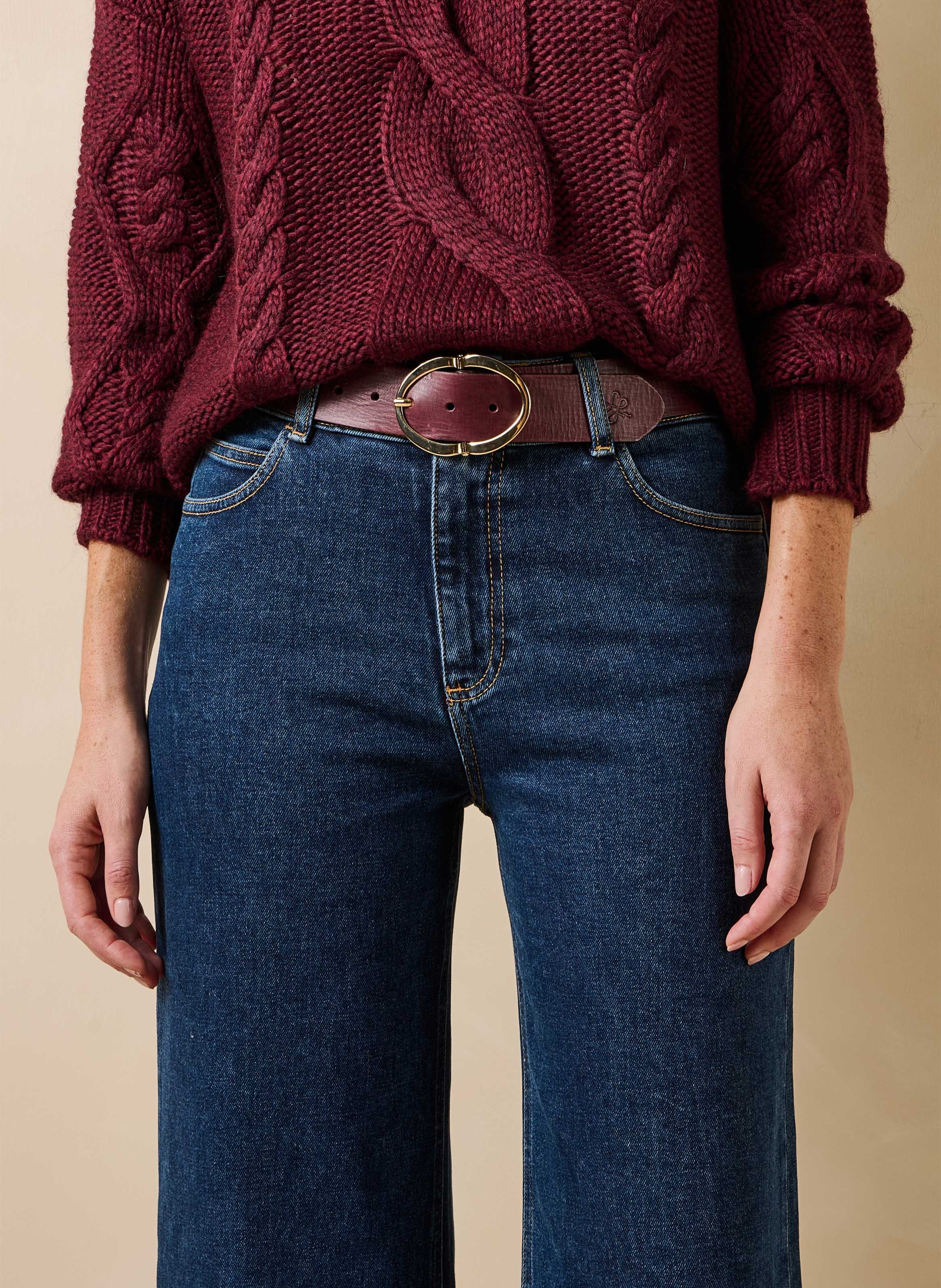 Leren riem LA FEE MARABOUTEE Rood