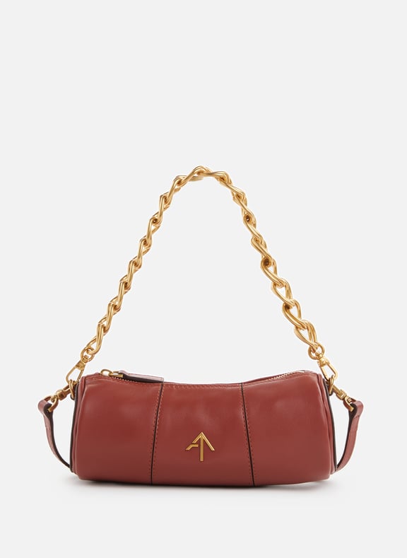 Red XX Mini Cylinder leather bag