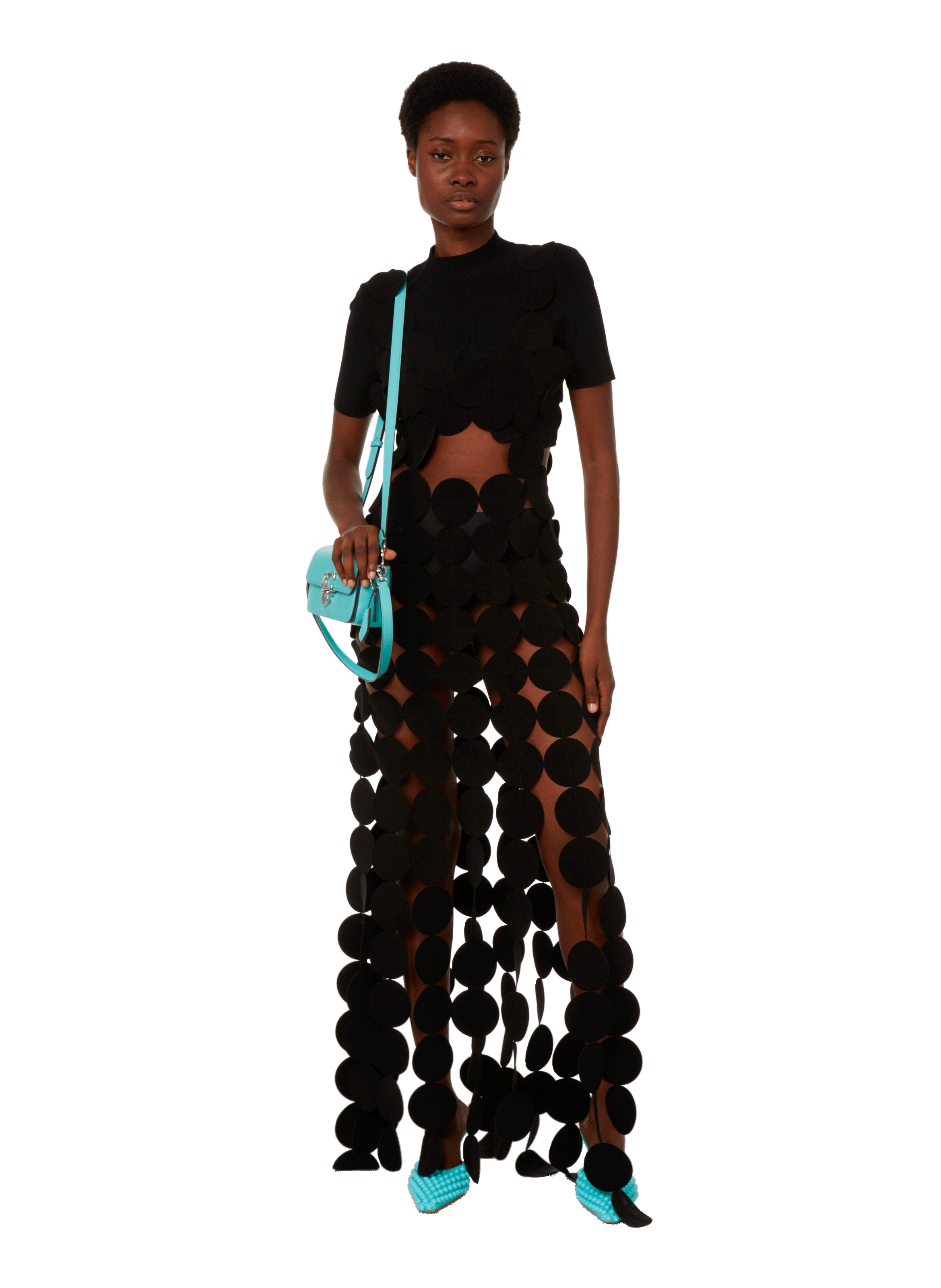 A.W.A.K.E. MODE Robe longue Circle  Noir