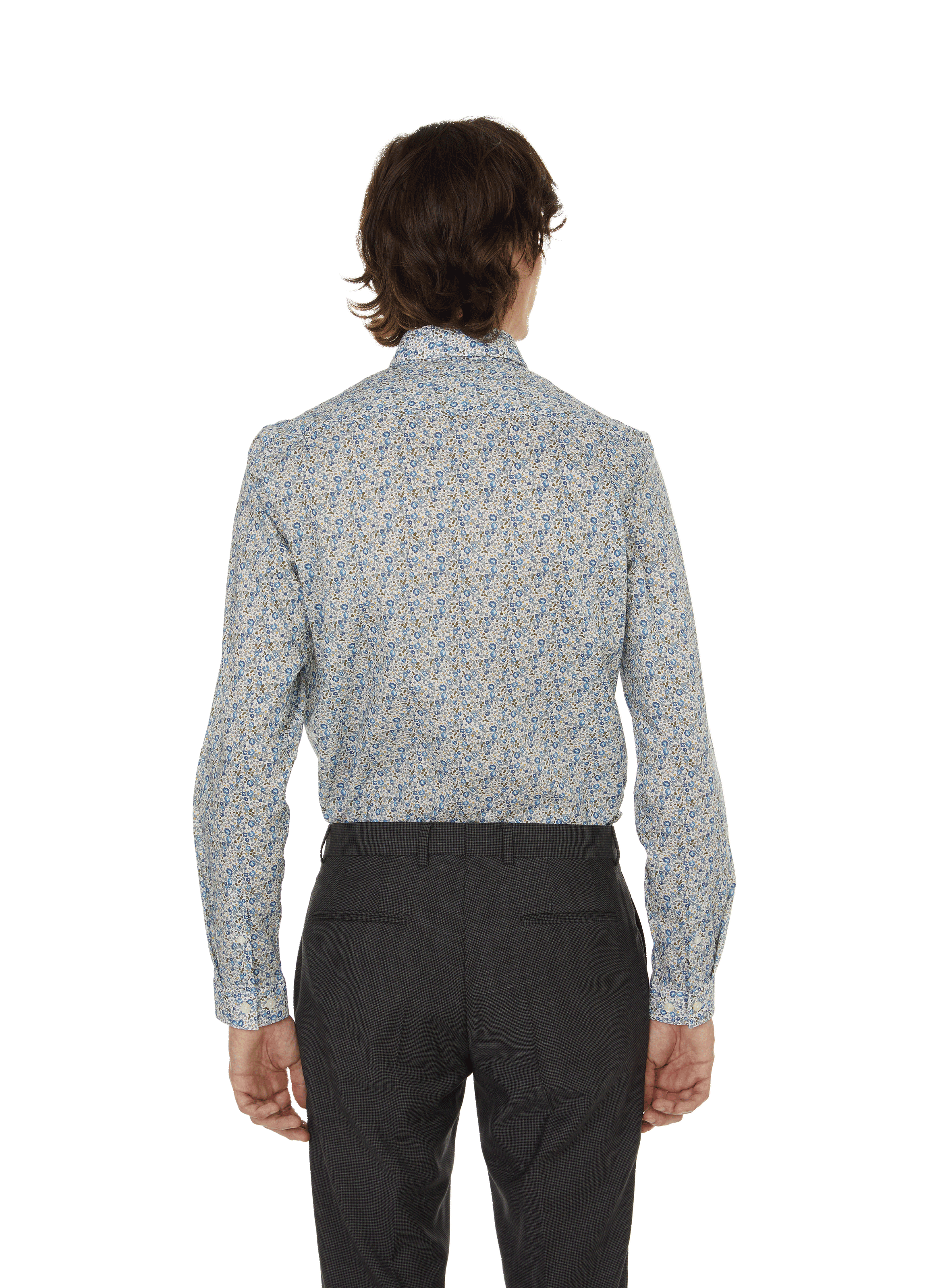 Chemise imprimé Liberty en coton  AU PRINTEMPS PARIS Bleu