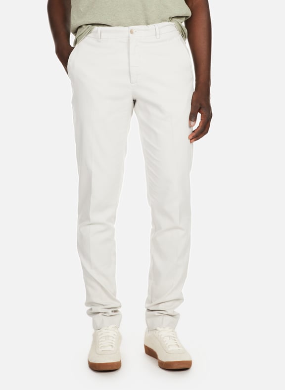 Cotton and linen chino trousers Grey by HACKETT HACKETT Cotton and linen chino trousers Grey