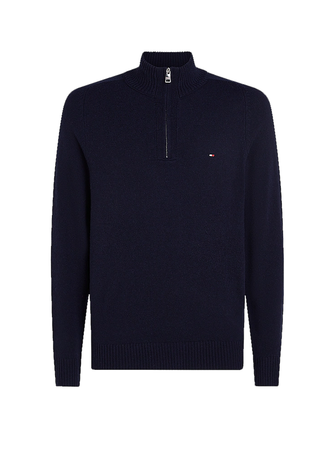 Wool zip-neck jumper TOMMY HILFIGER Blue