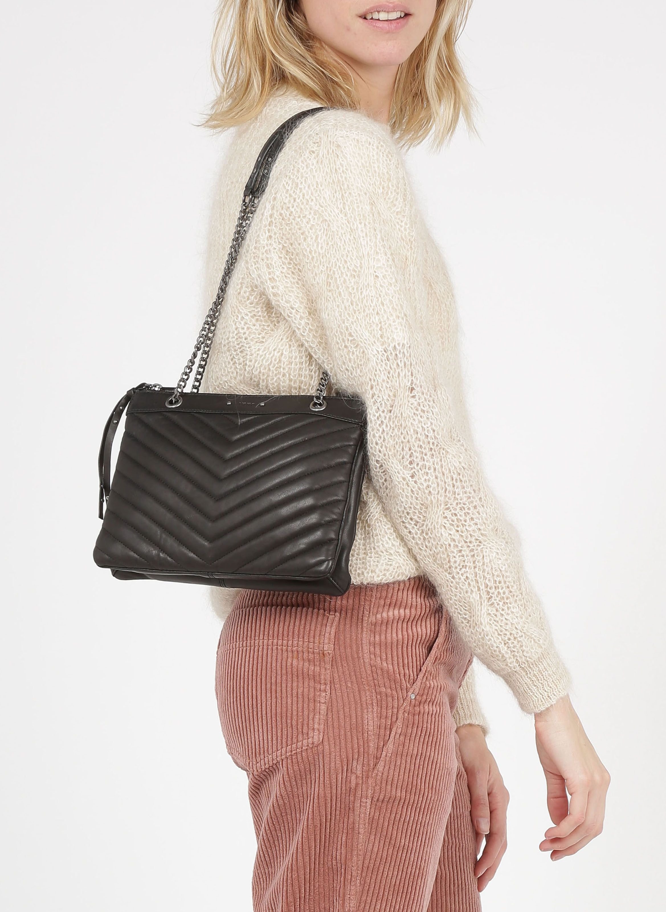 Sac en cuir matelassé IKKS Noir