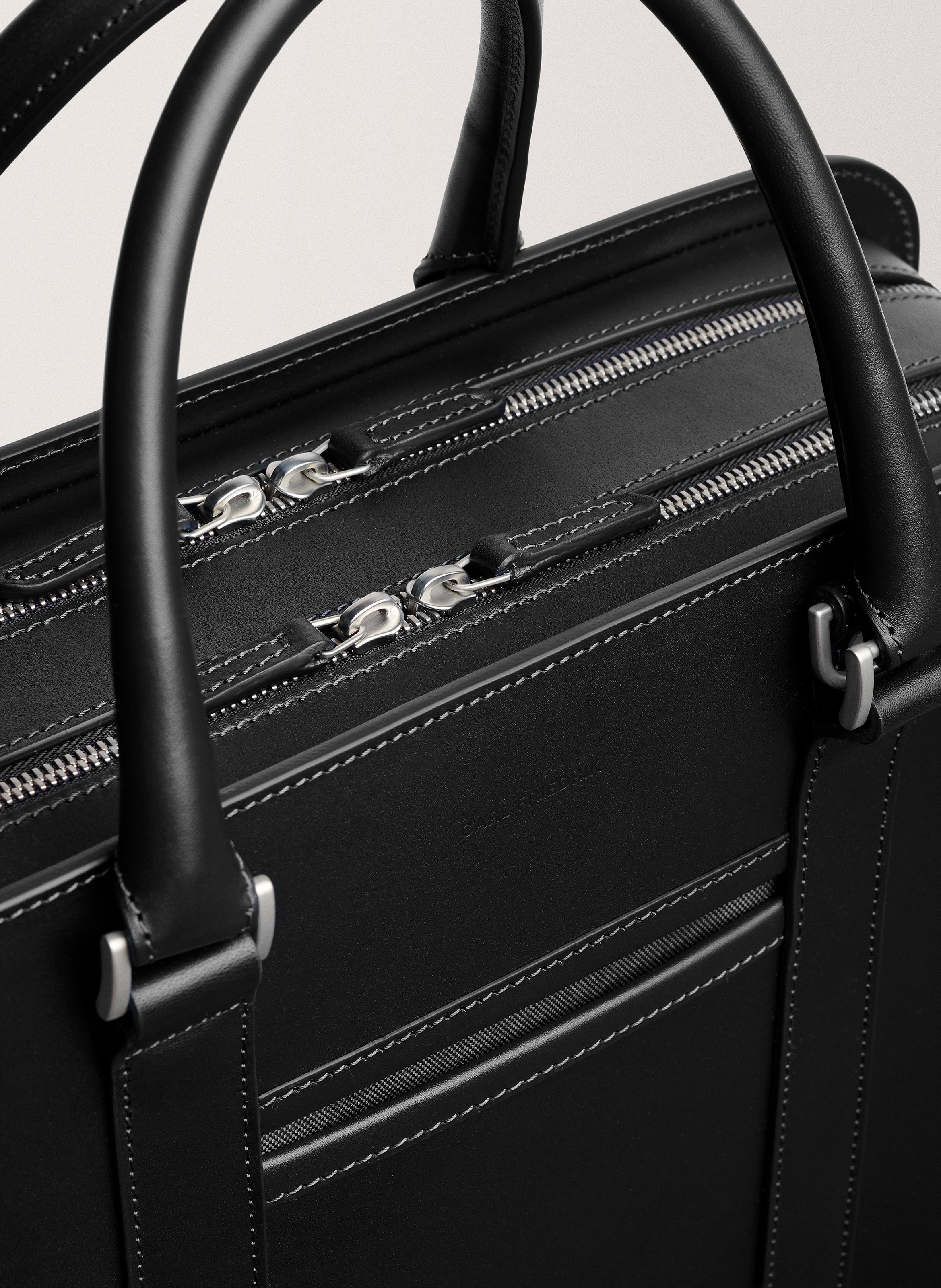 Porte-documents 'Palissy Double' en cuir vachetta CARL FRIEDRIK Noir