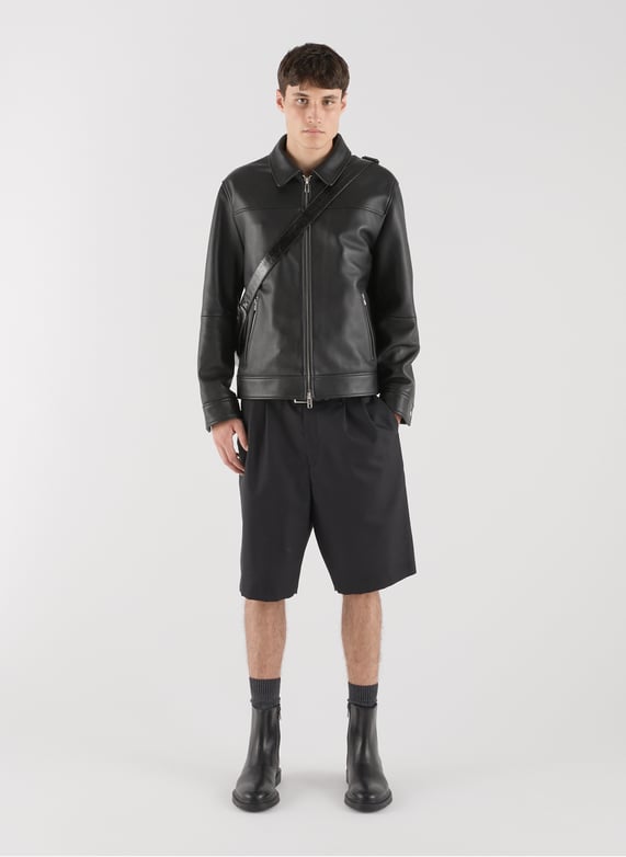 Blouson Fool col classique en cuir | Noir by SAISON 1865 Blouson Fool col classique en cuir Noir