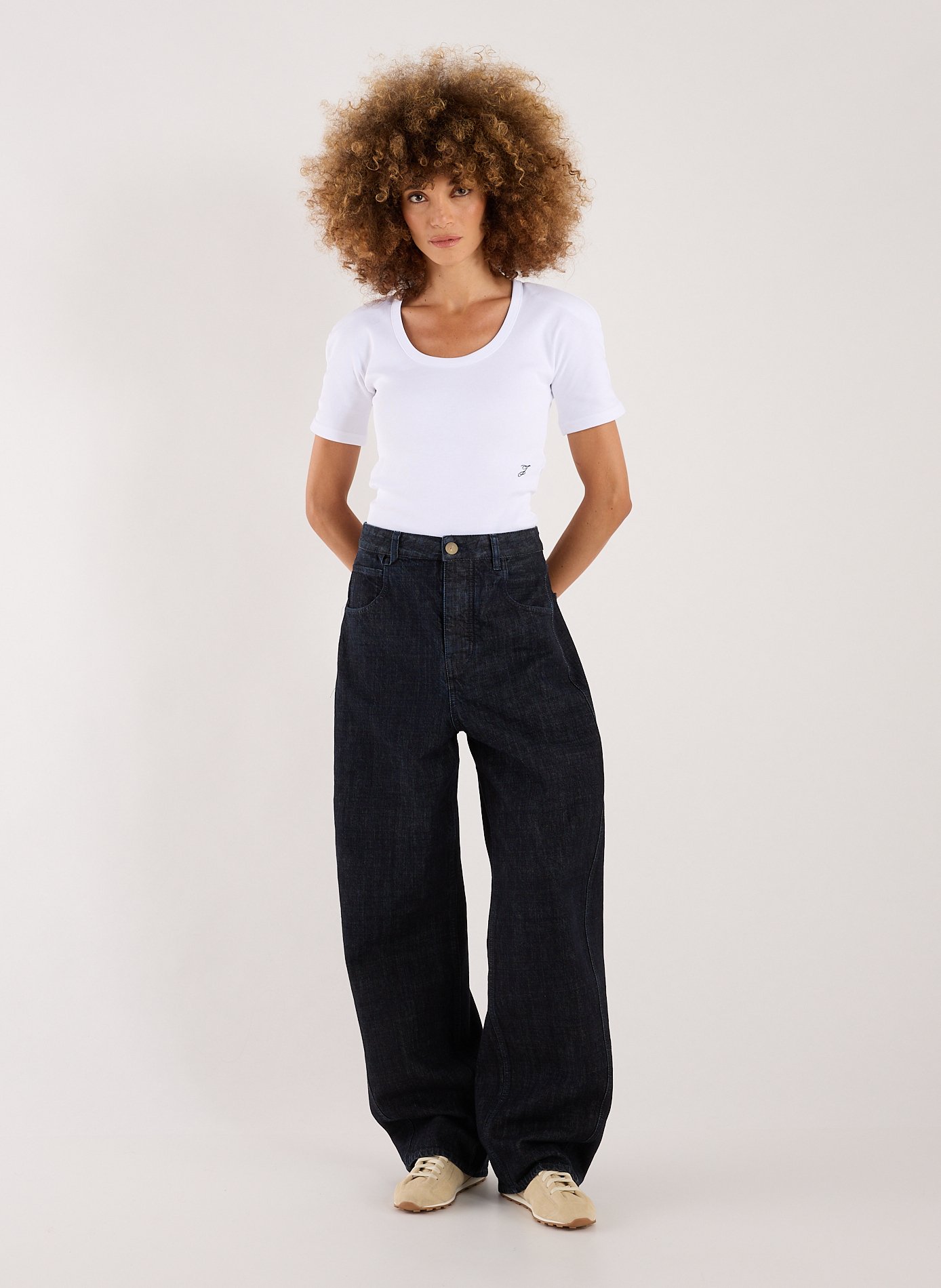 Fitted cotton T-shirt JACQUEMUS White