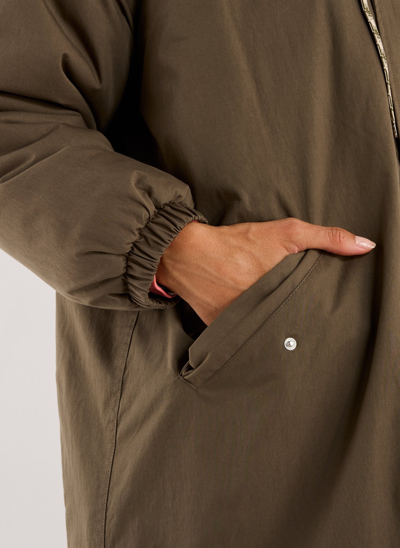 Manteau droit en coton mélangé BELLEROSE Marron