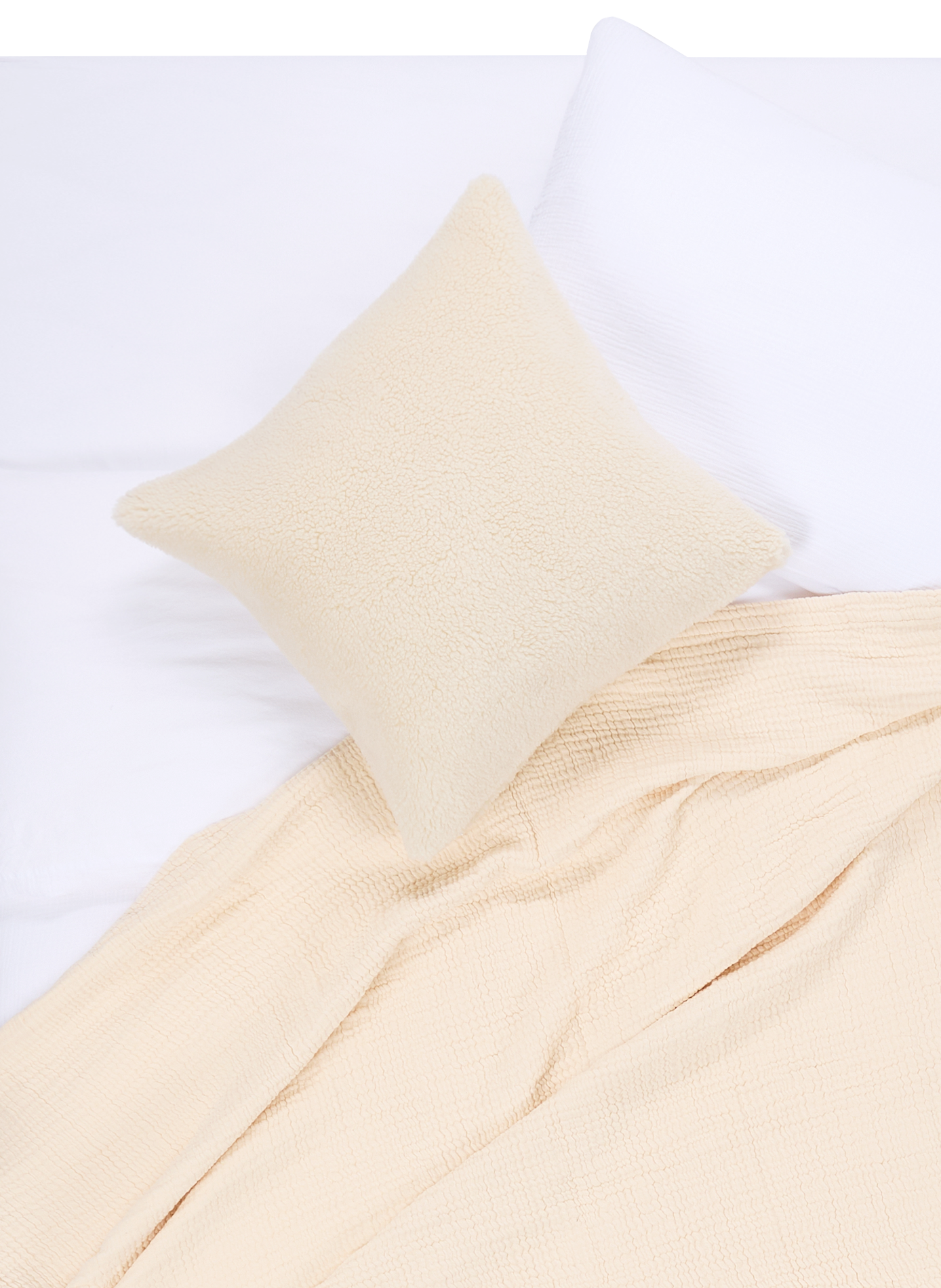 Couvre-lit en gaze de coton AU PRINTEMPS PARIS Beige