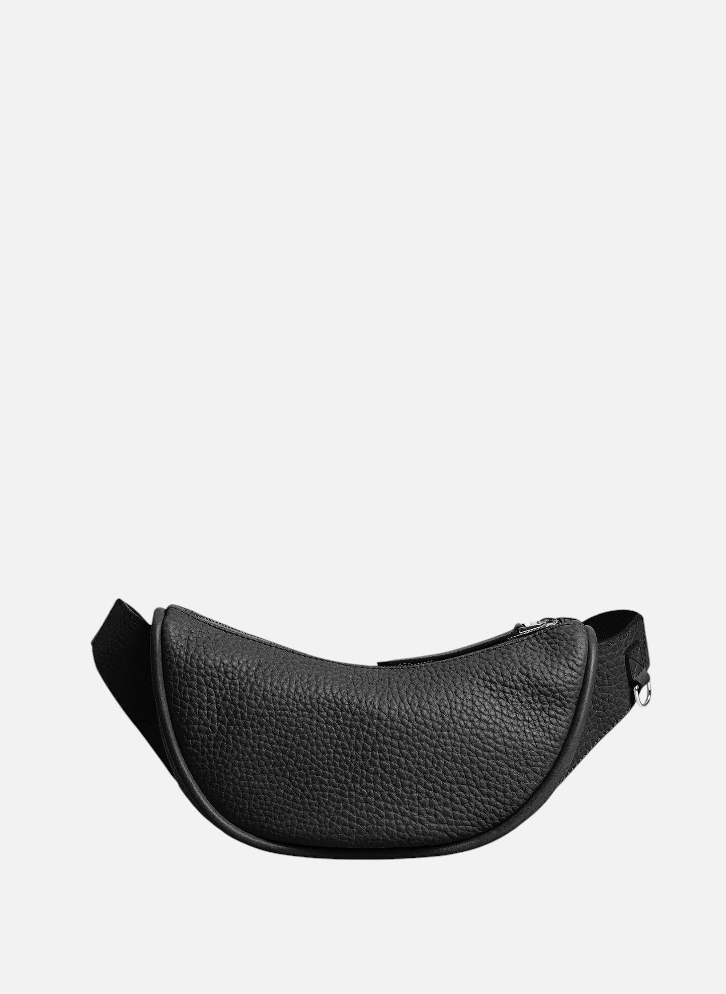 Sac banane noah en cuir grain buffle et cuir lisse NoirLE TANNEUR