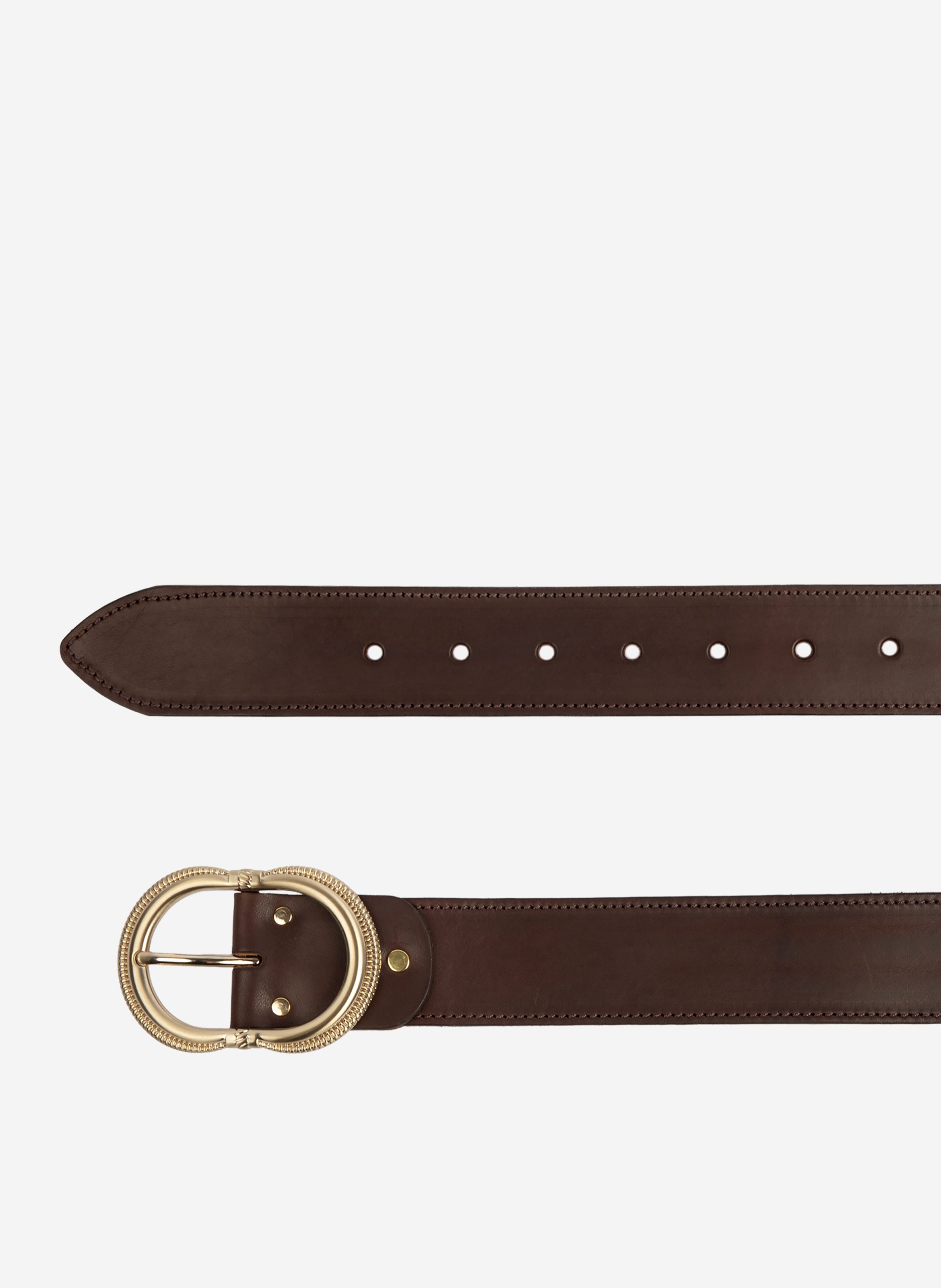 Ceinture honfleur cuir JULES & JENN Marron