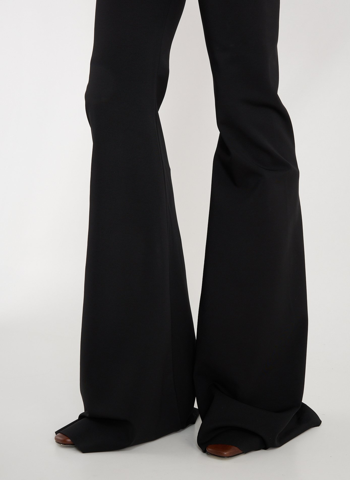 High-waisted boot-cut pants RICK OWENS Black
