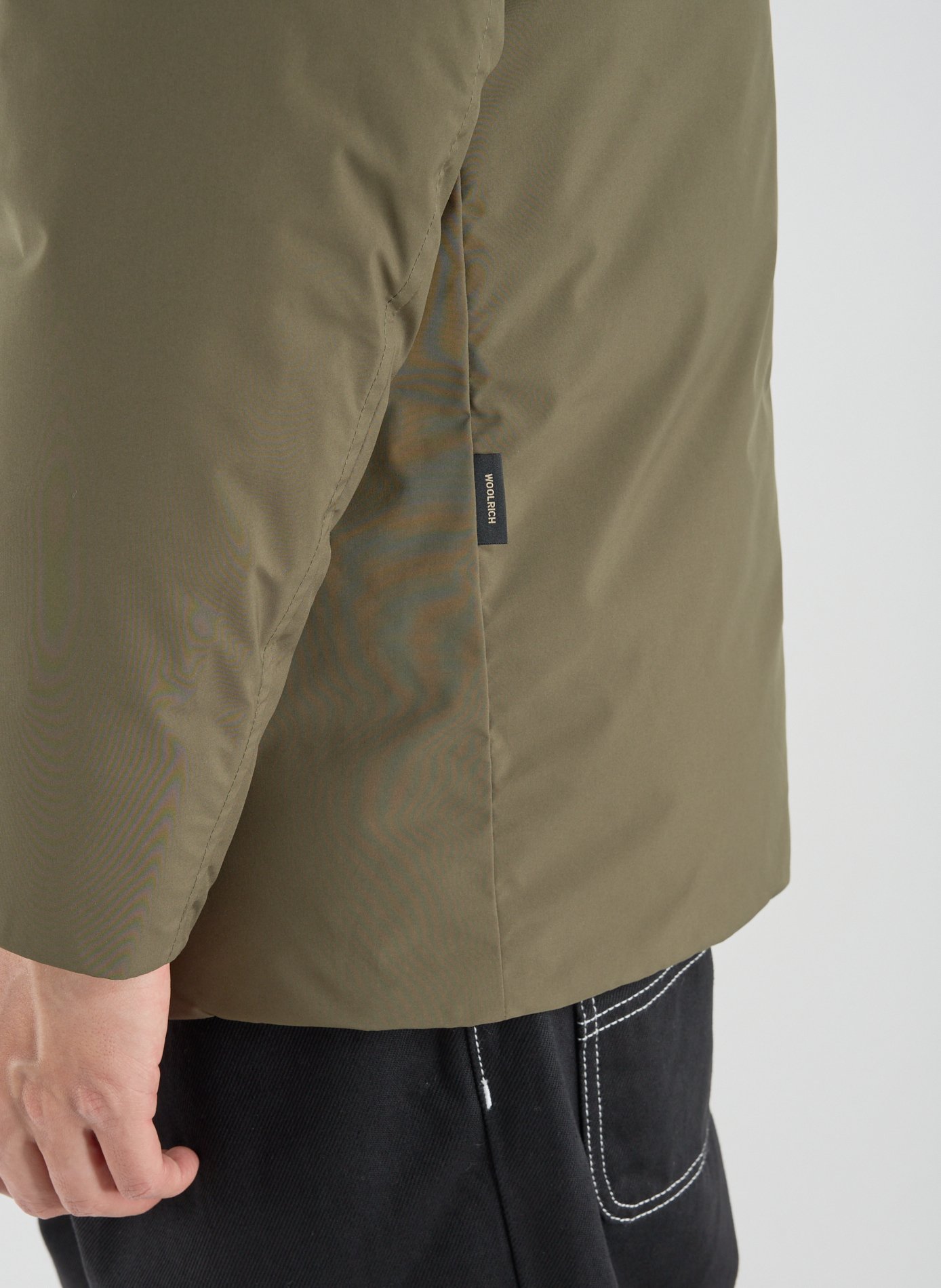 Parka droite à capuche WOOLRICH Vert