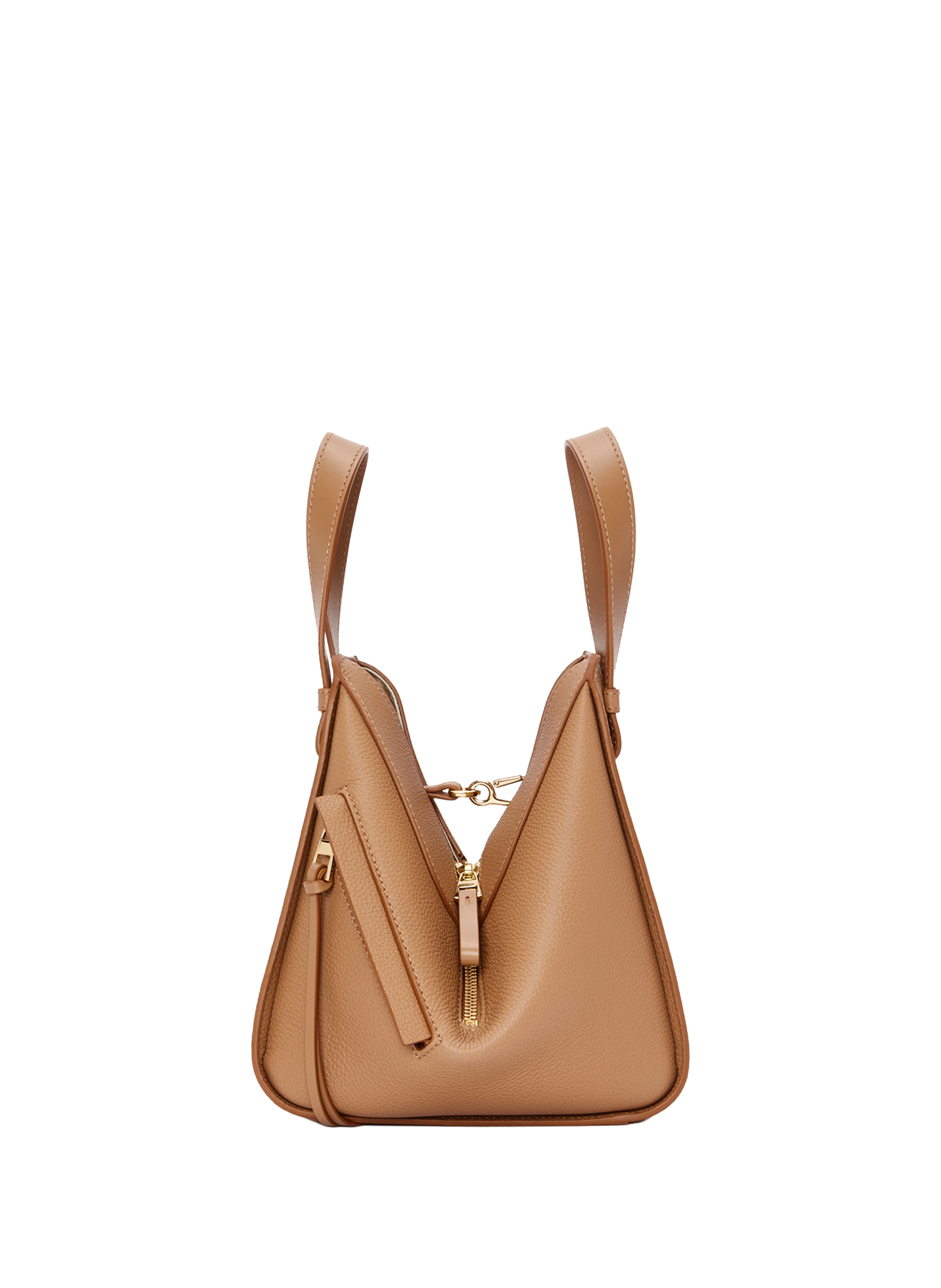 Hammock Compact grained leather shoulder bag LOEWE Brown