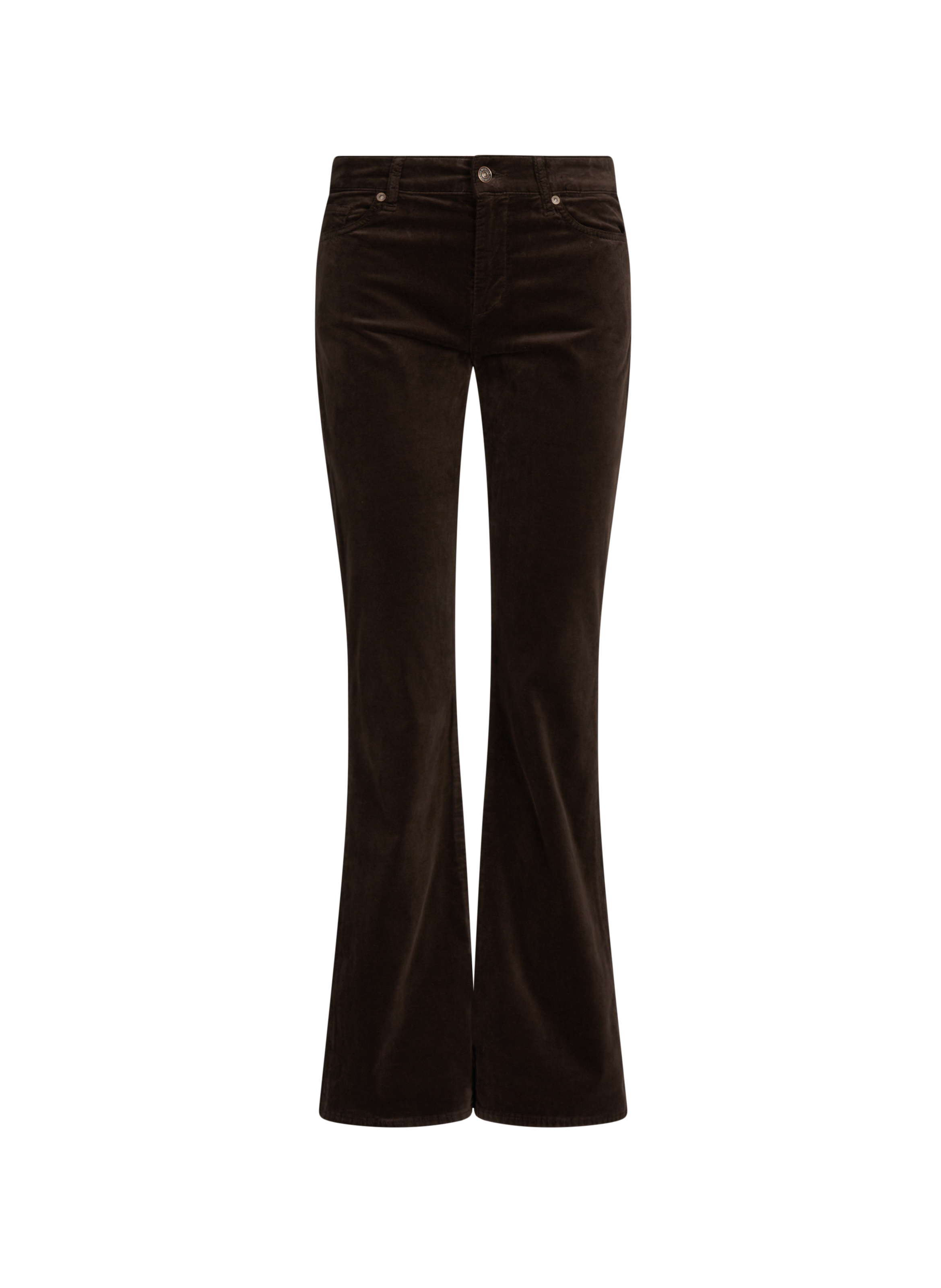 7 FOR ALL MANKIND Cotton velvet bootcut jeans Brown