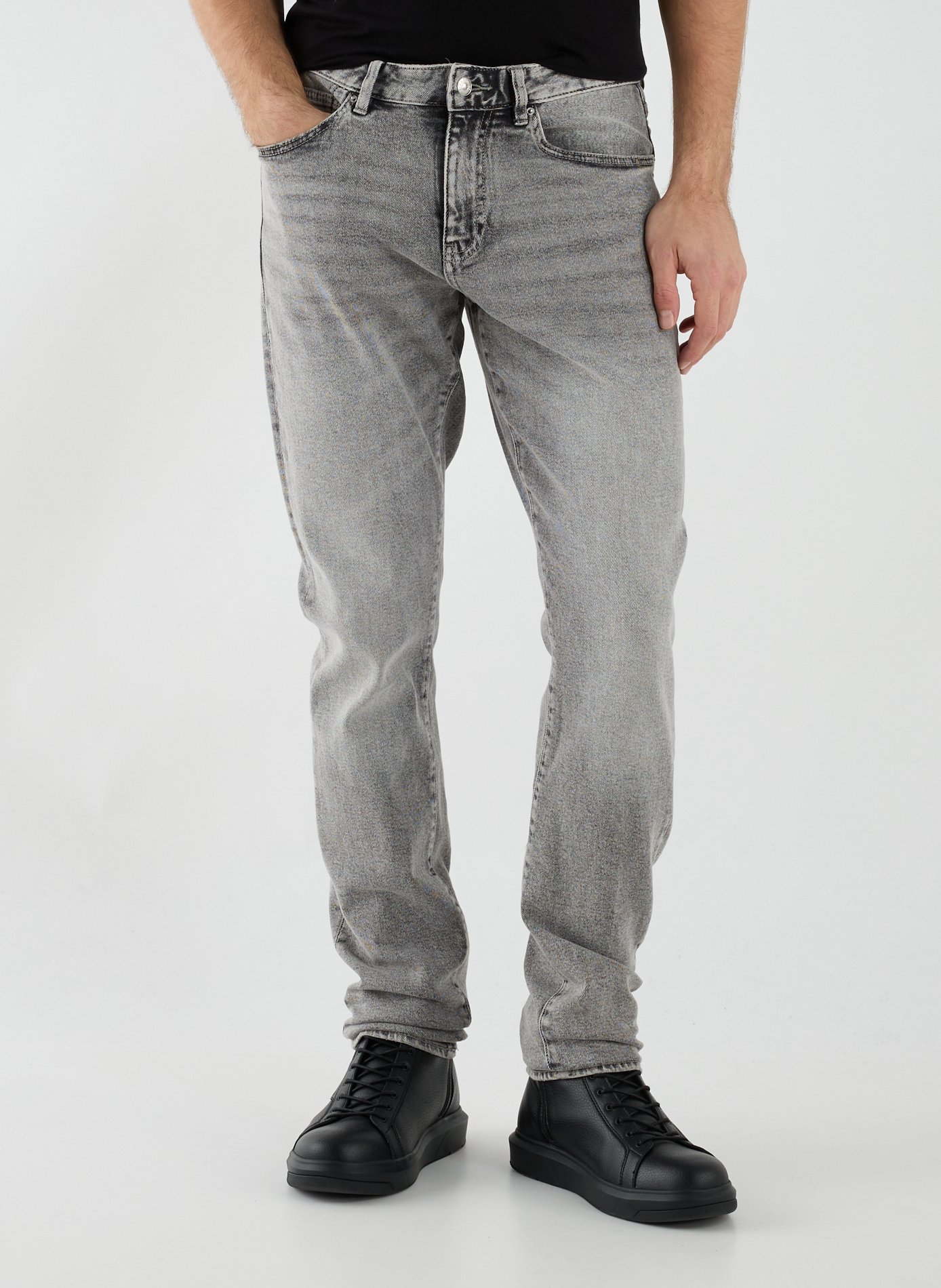Slim fit stretch denim jeans in cotton ARMANI EXCHANGE Grey