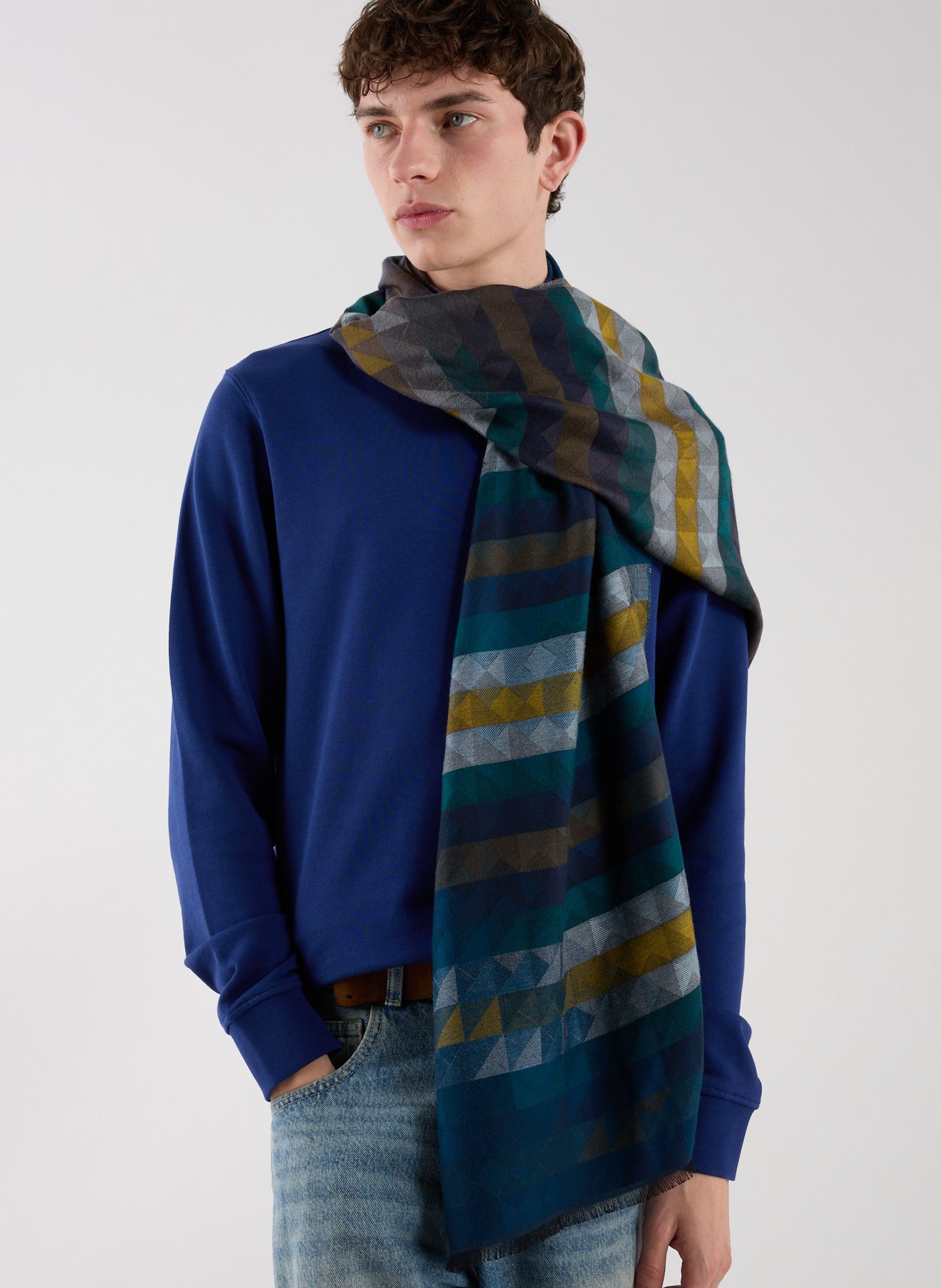 Foulard imprimé à franges  PAUL SMITH Multicolore