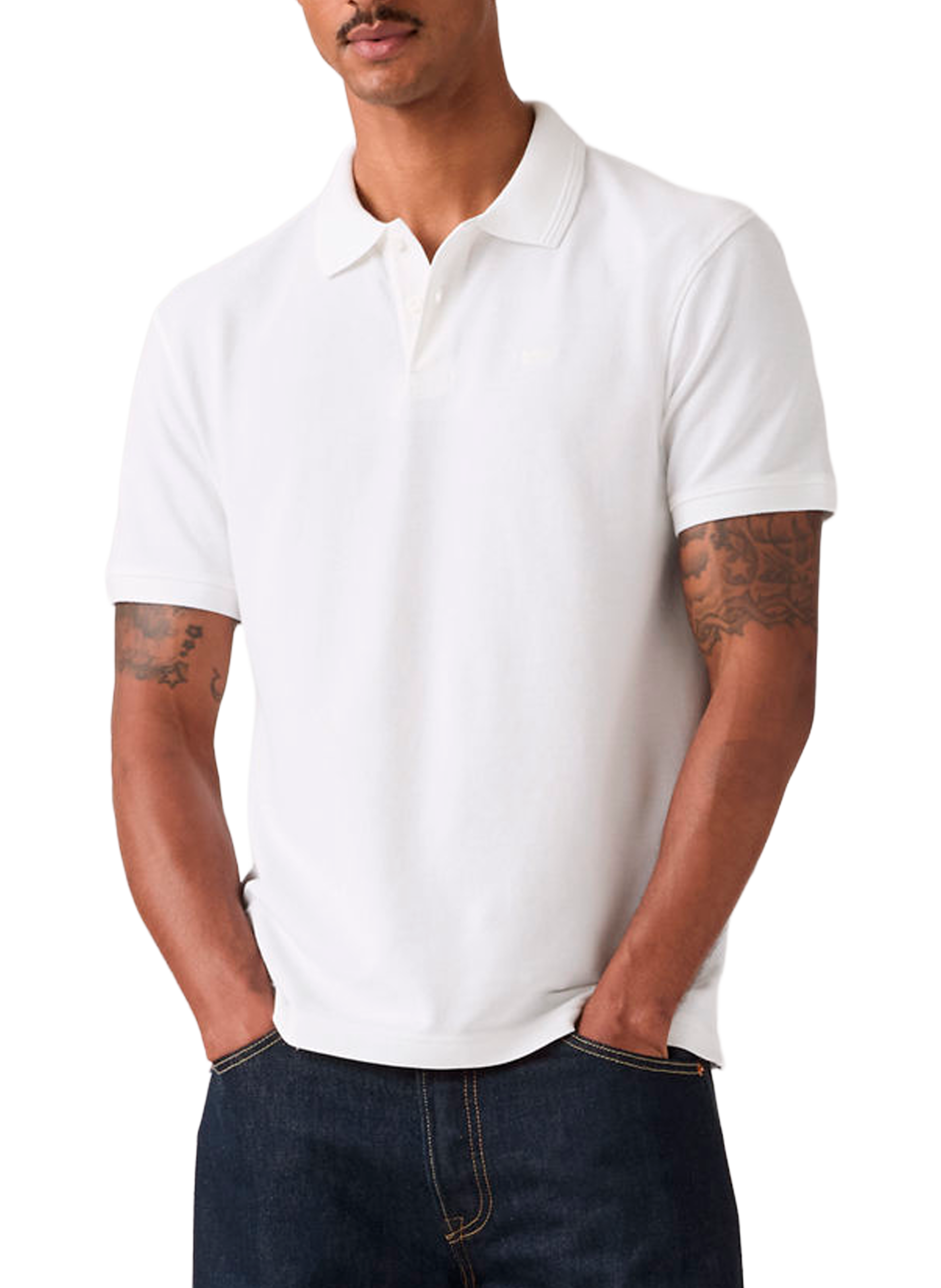 polo manches courtes en coton LEVI'S Blanc