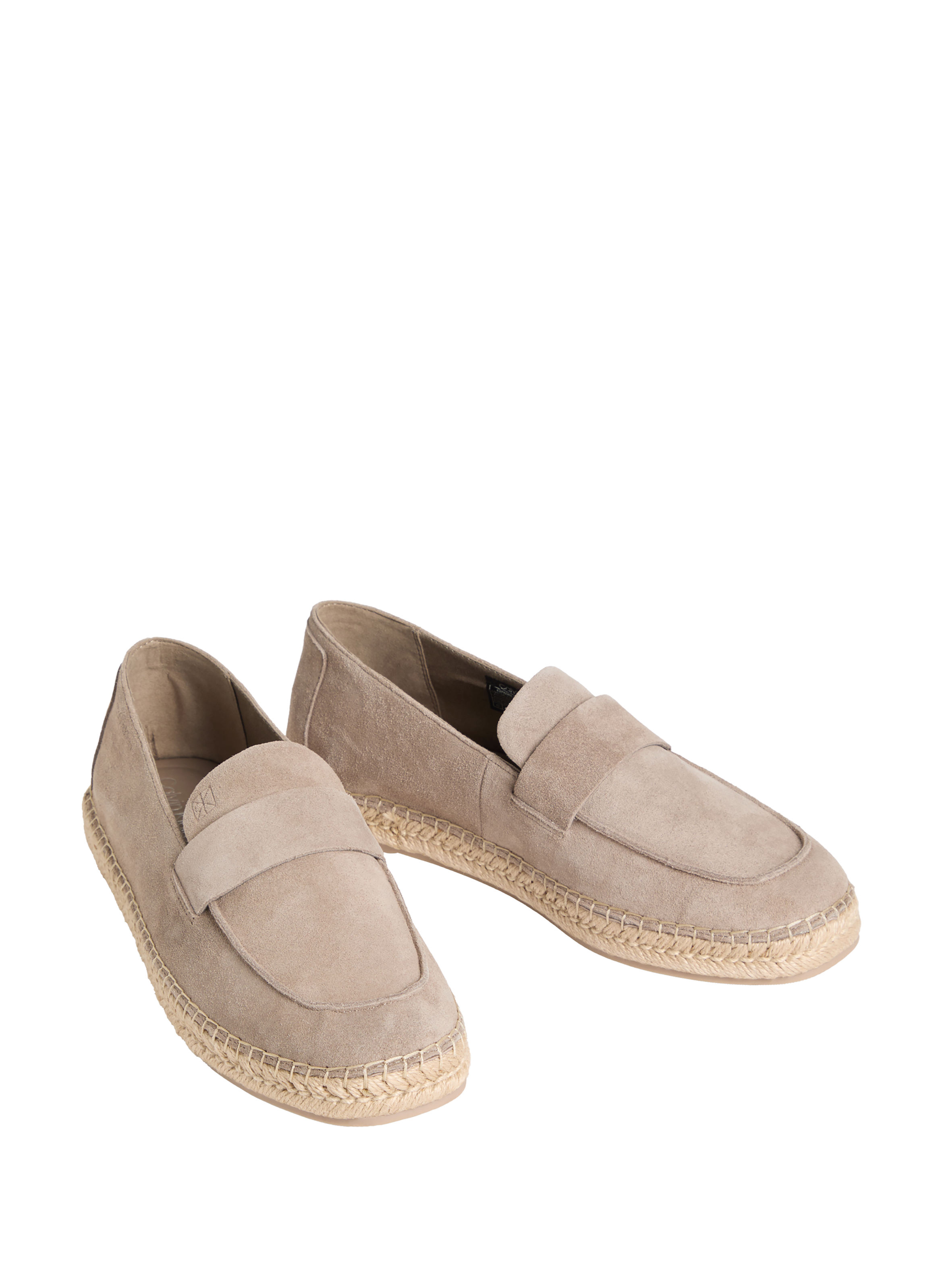Espadrilles Carlos en cuir suédé mélangé CALVIN KLEIN Beige
