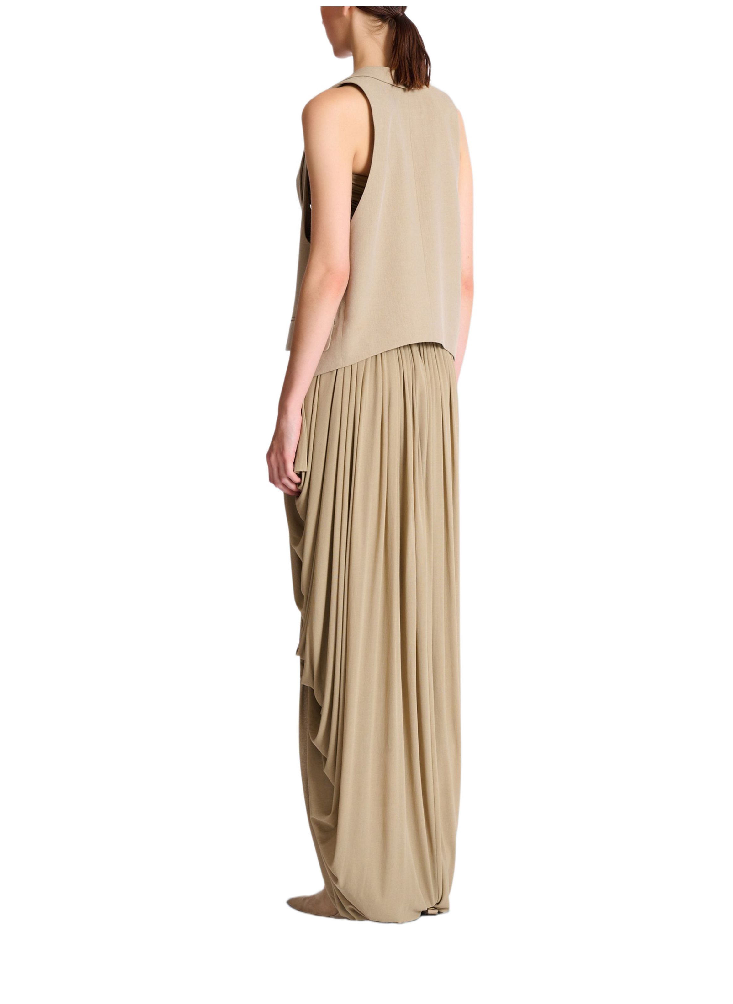 Veston asymétrique en gabardine de coton BALMAIN Beige