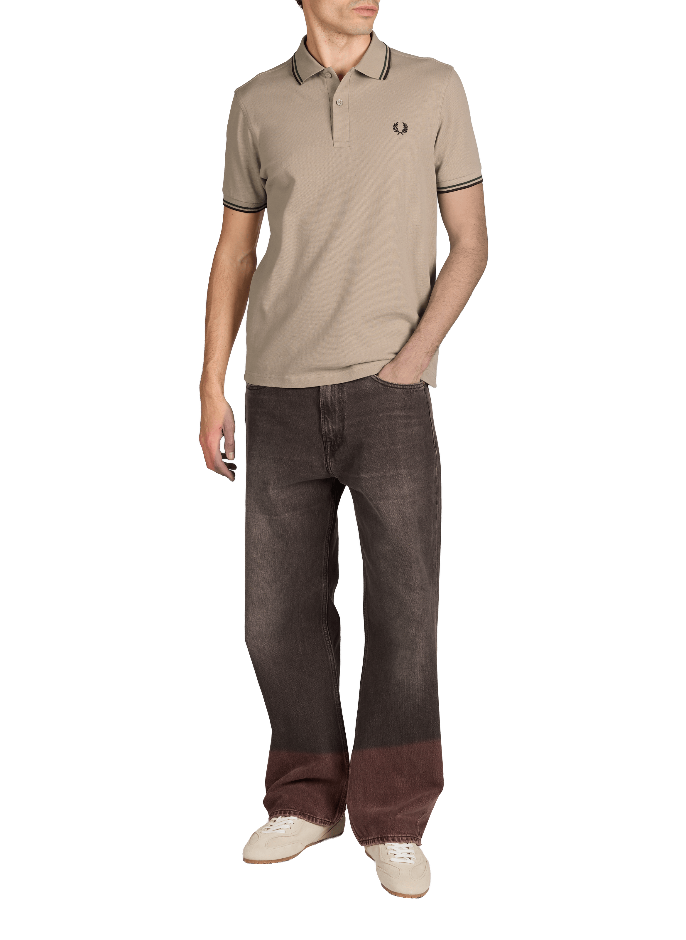 Cotton polo shirt FRED PERRY Beige