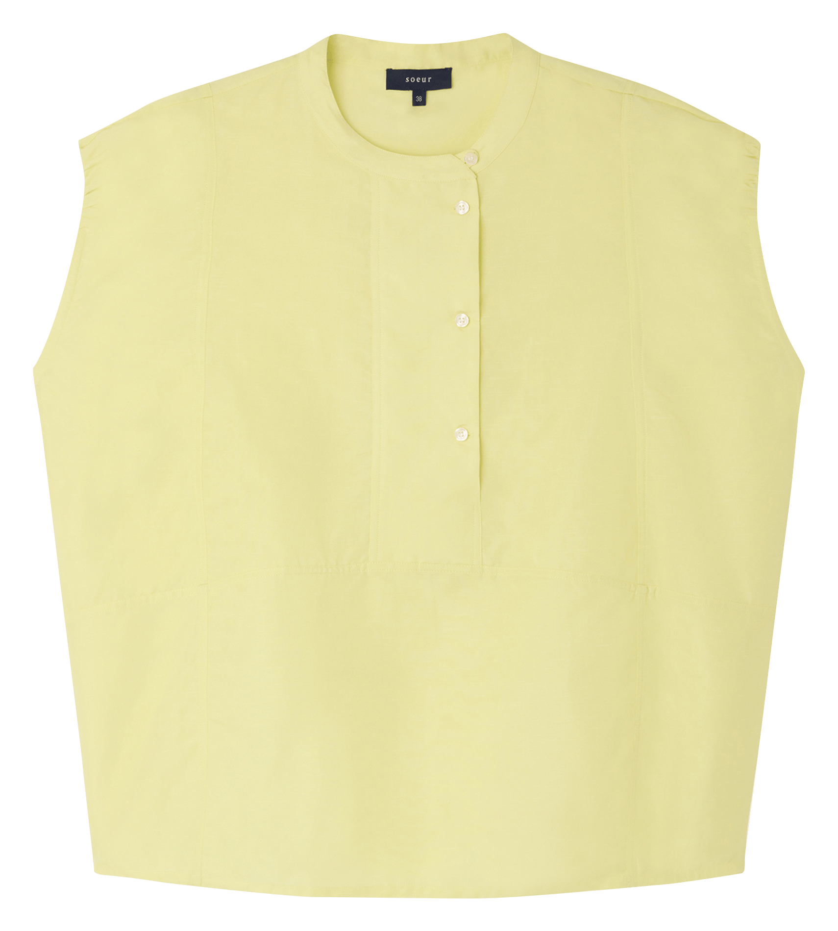 Top oversize col rond danube SOEUR Jaune