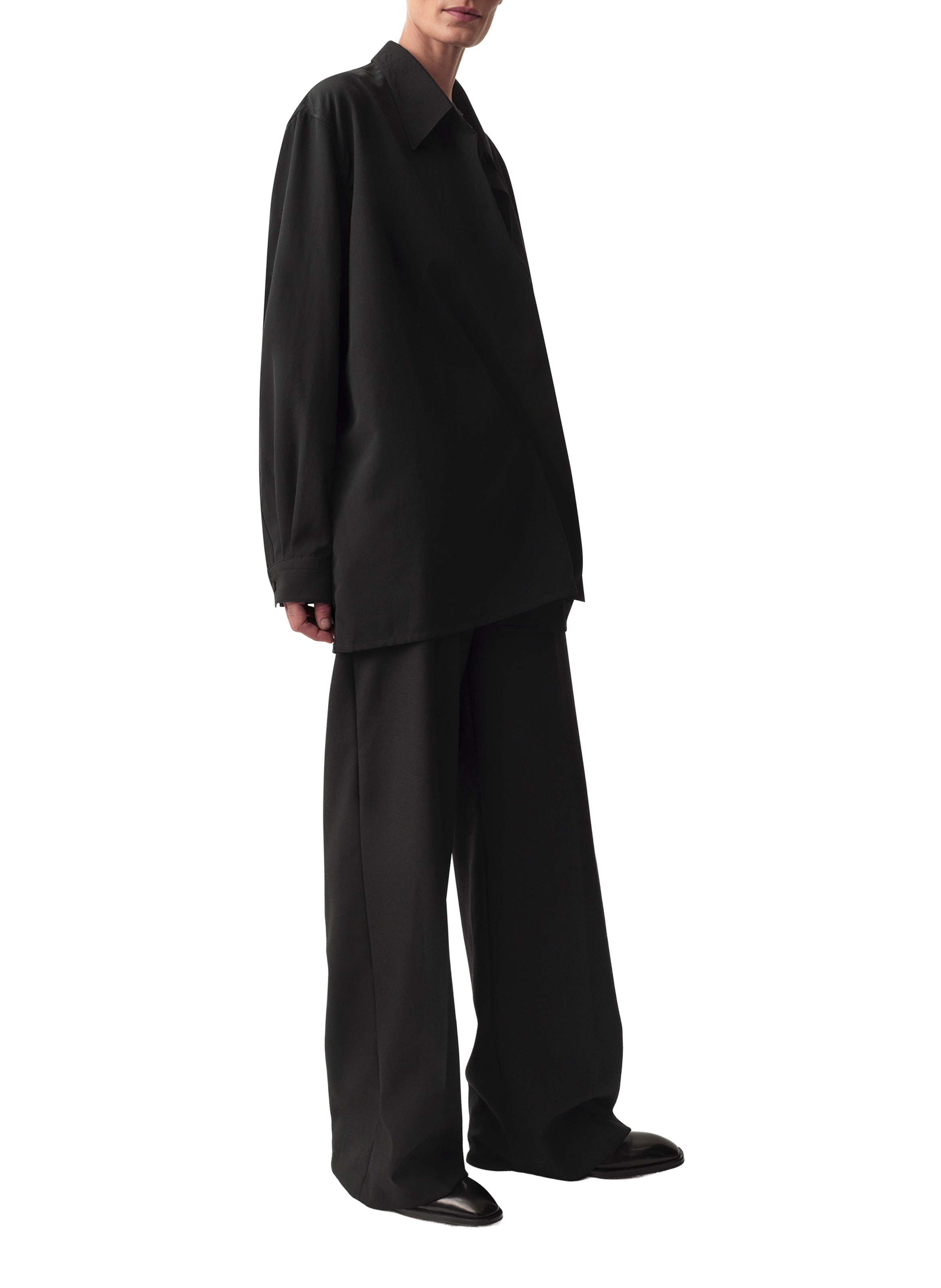 Chemise Aleah en laine Calvin Klein Collection Noir