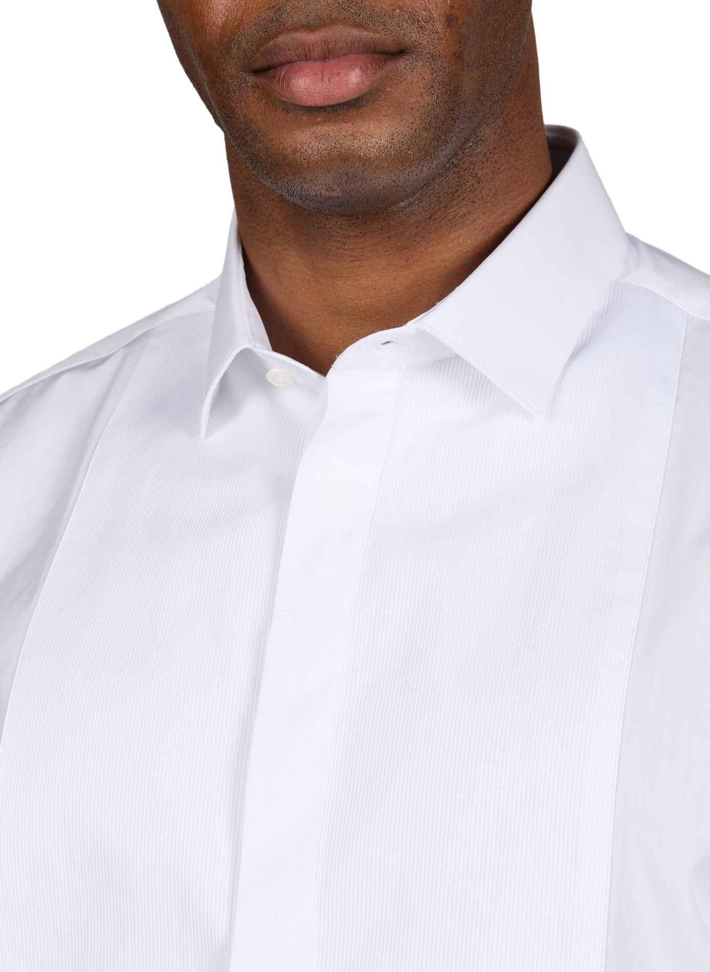 Camicia dettaglio plissettato in cotone EMPORIO ARMANI Bianco