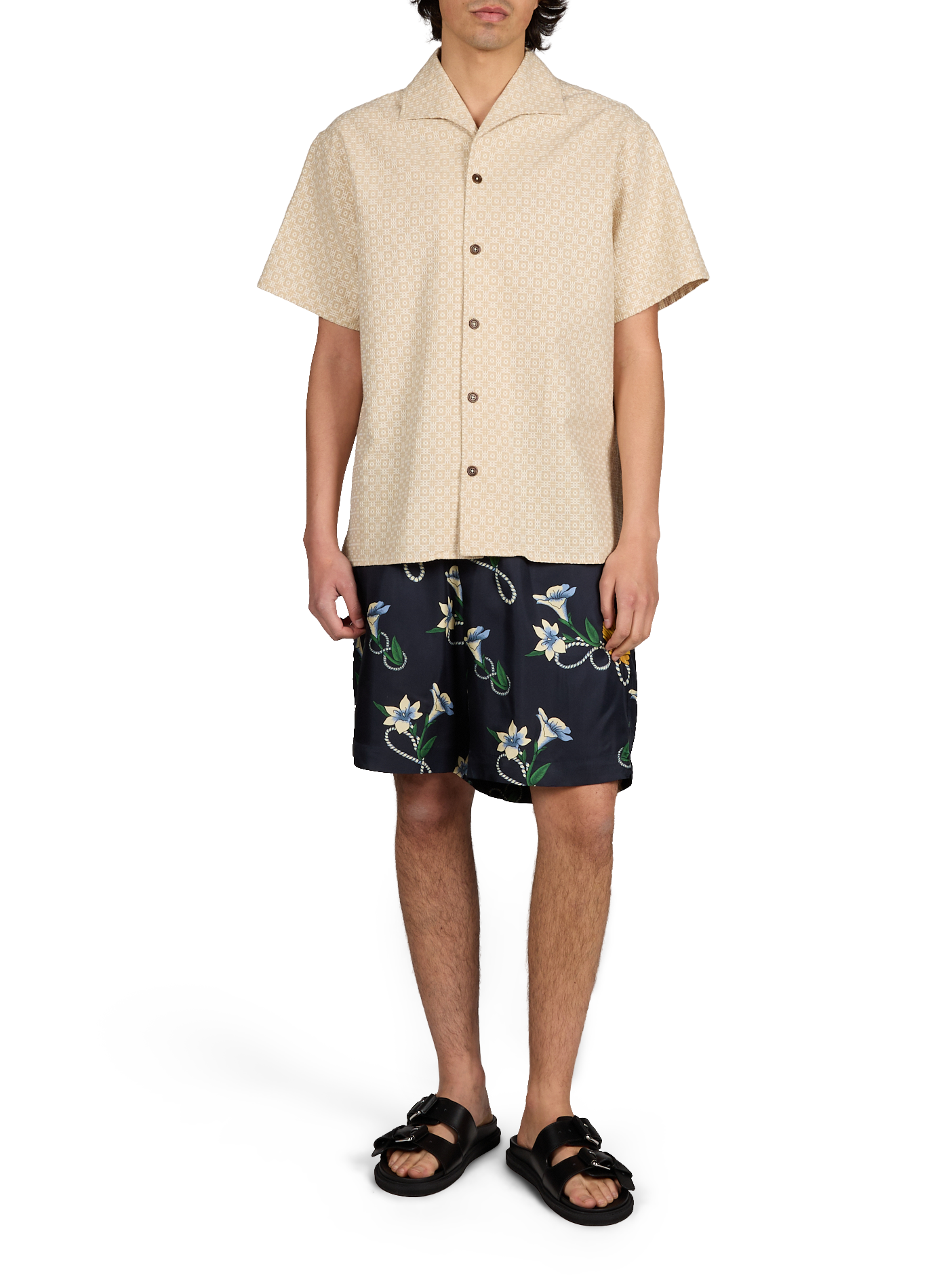 Sandalias de cuero con hebillas MOSCHINO Negro