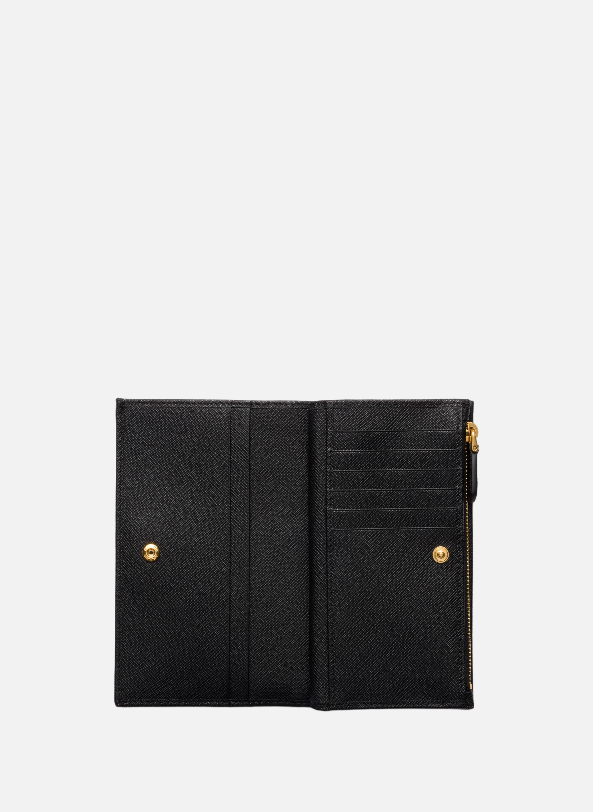Portefeuille en cuir saffiano PRADA Noir