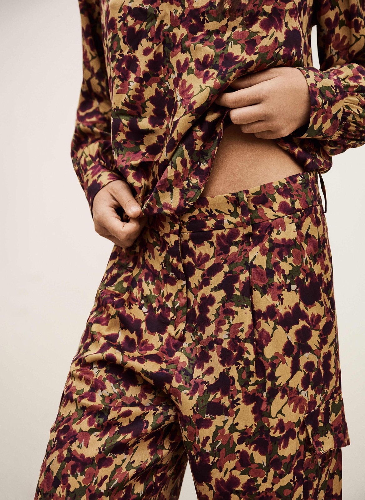 Pantalon droit imprimé nary BA&SH Orange