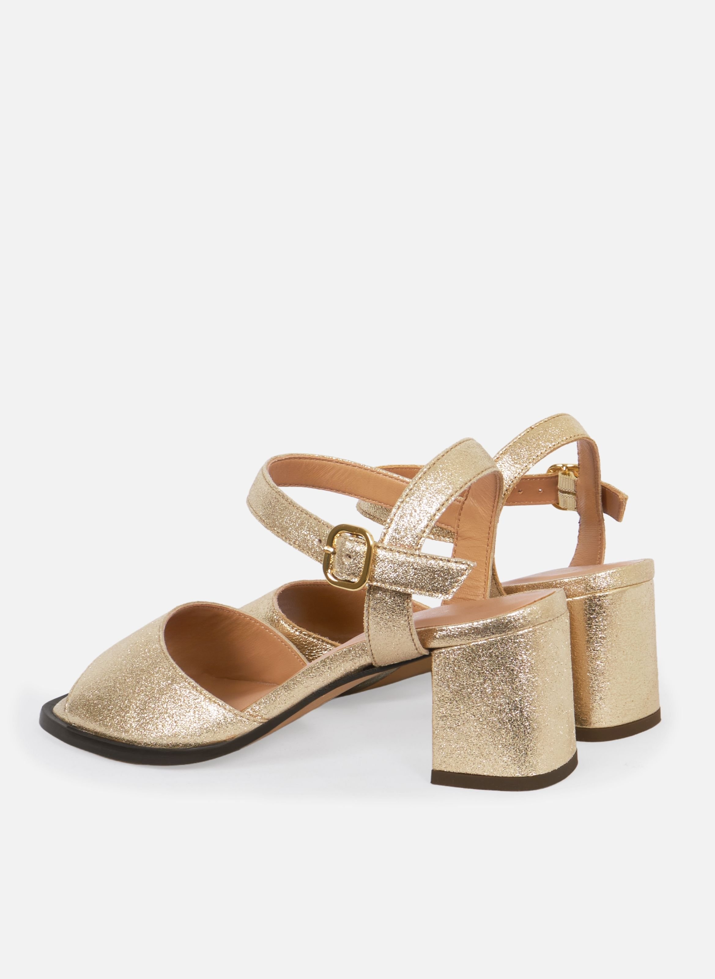 Ballerines brides manon cuir daim JULES & JENN Marron