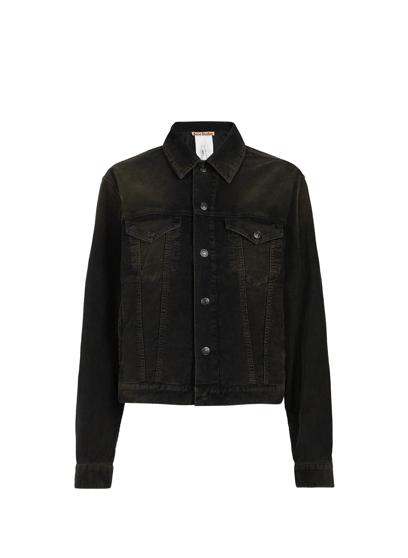 Corduroy cotton jacket ACNE STUDIOS Black
