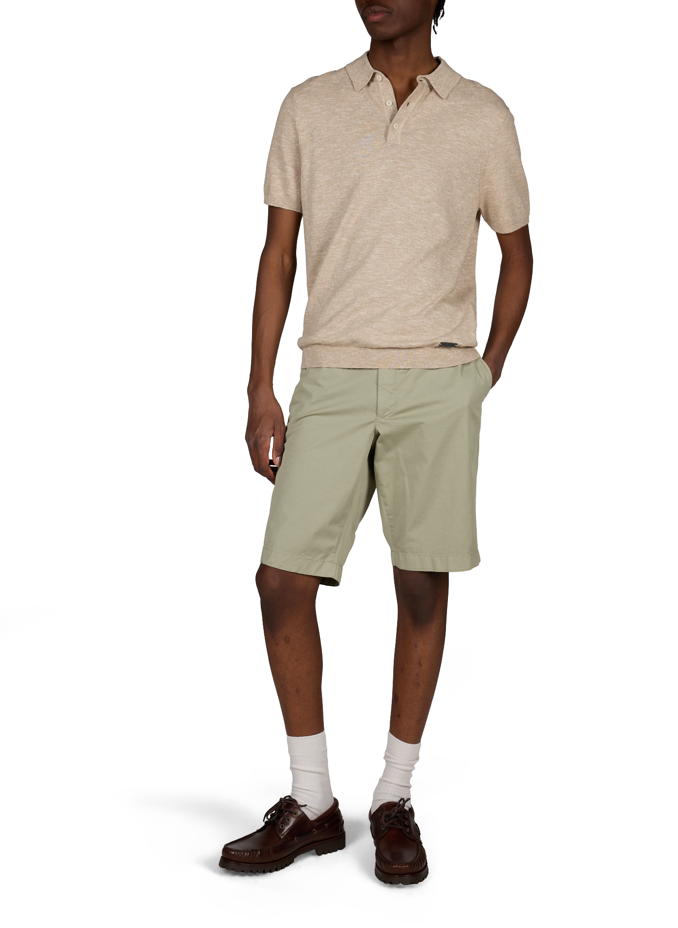 Chino Bermuda in blended cotton FACONNABLE Green