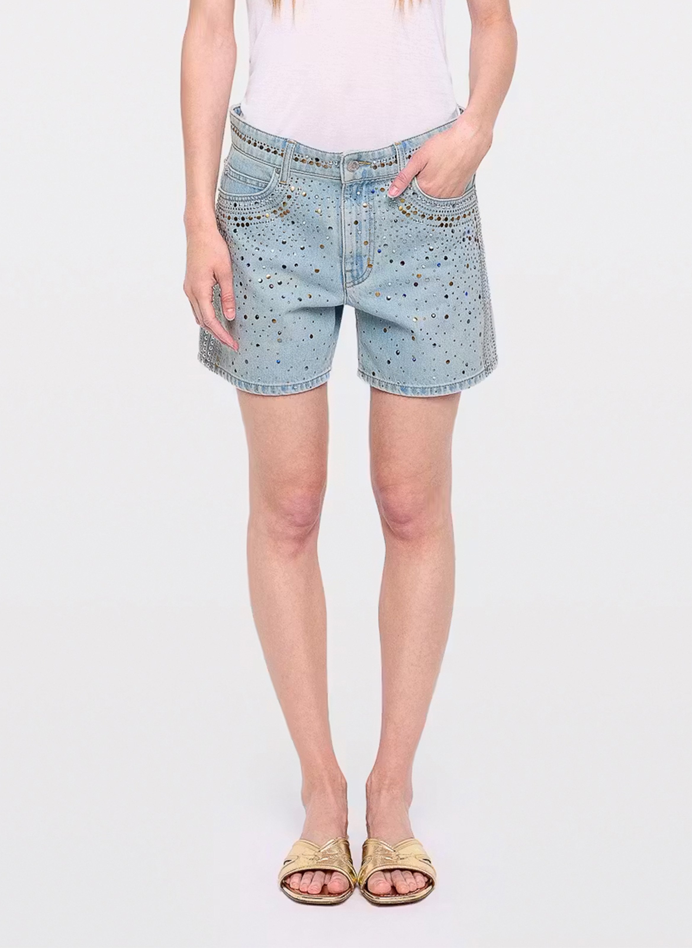 Short ample taille haute à strass sadys ZADIG&VOLTAIRE Bleu