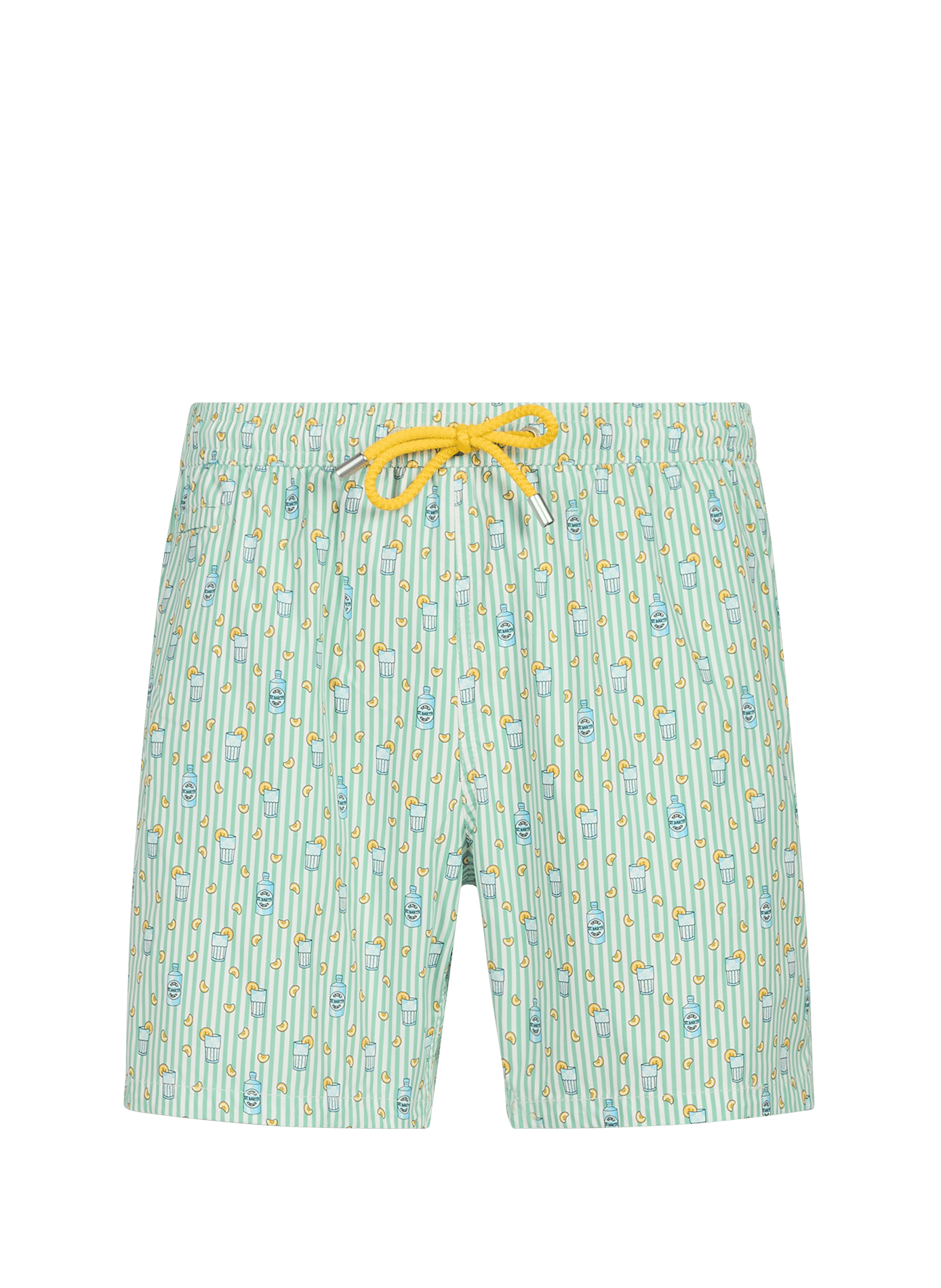 Pantalón corto de baño estampado floral elástico MC2 SAINT BARTH Verde