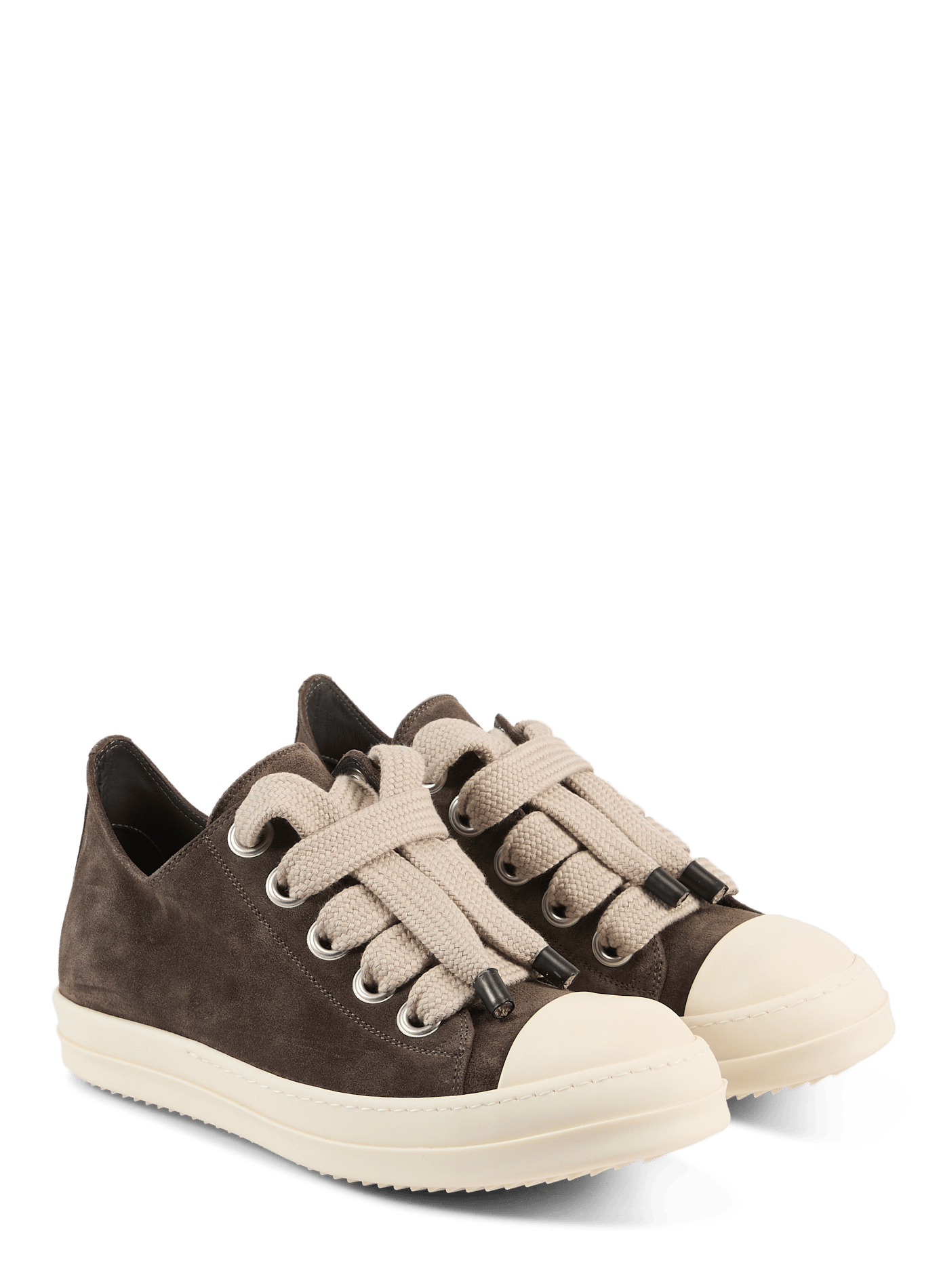 Leather sneakers RICK OWENS Brown