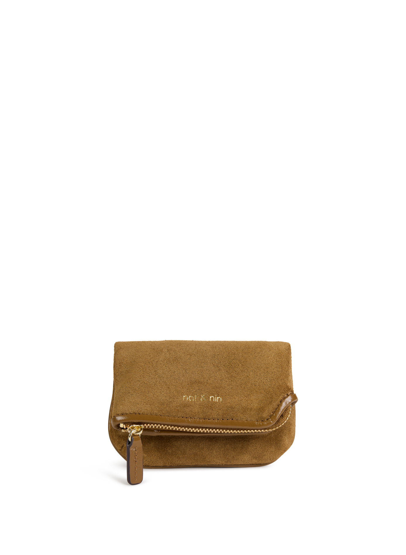 Porte-monnaie en cuir NAT & NIN Marron