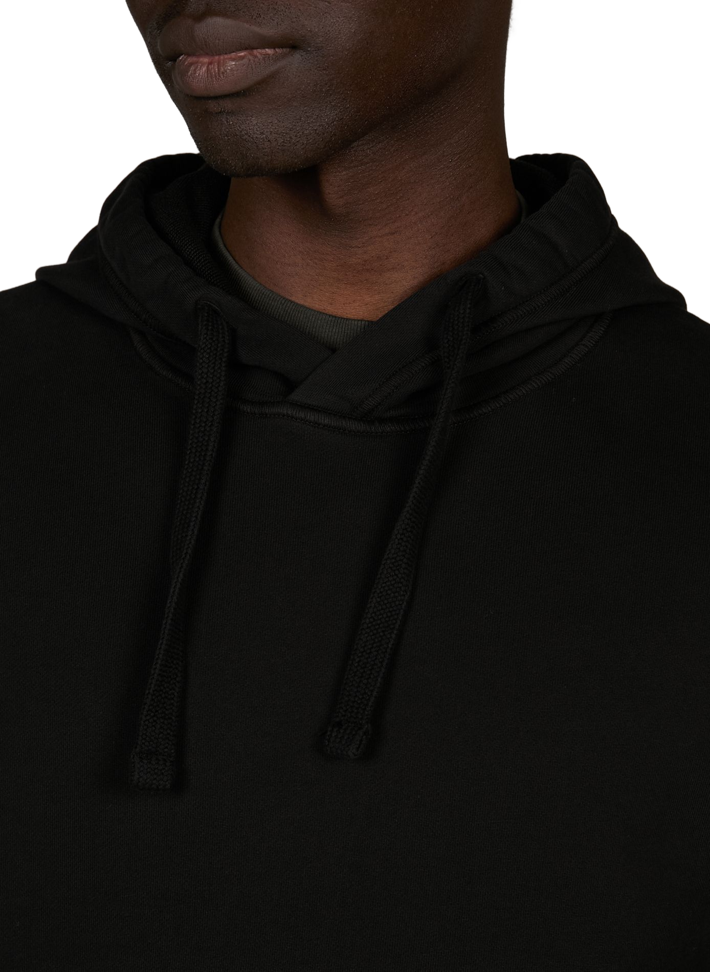 Einfarbiger Kapuzenpullover STONE ISLAND Schwarz