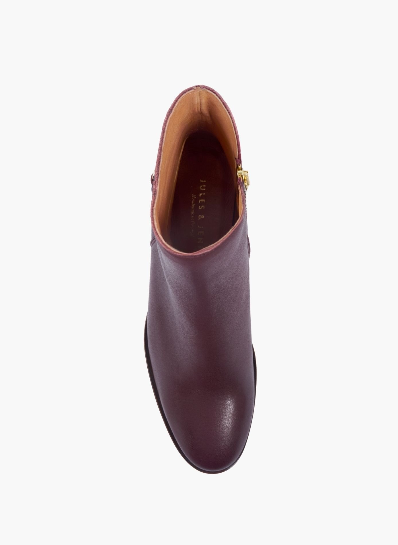Bottines bijoux talon zélie cuir JULES & JENN Rouge