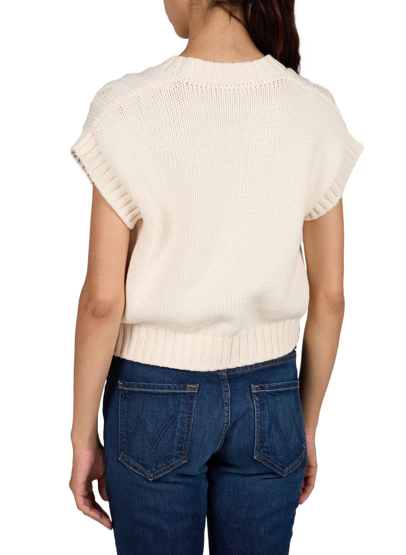 Sleeveless knitted cotton blend vest MAX MARA WEEK END Beige