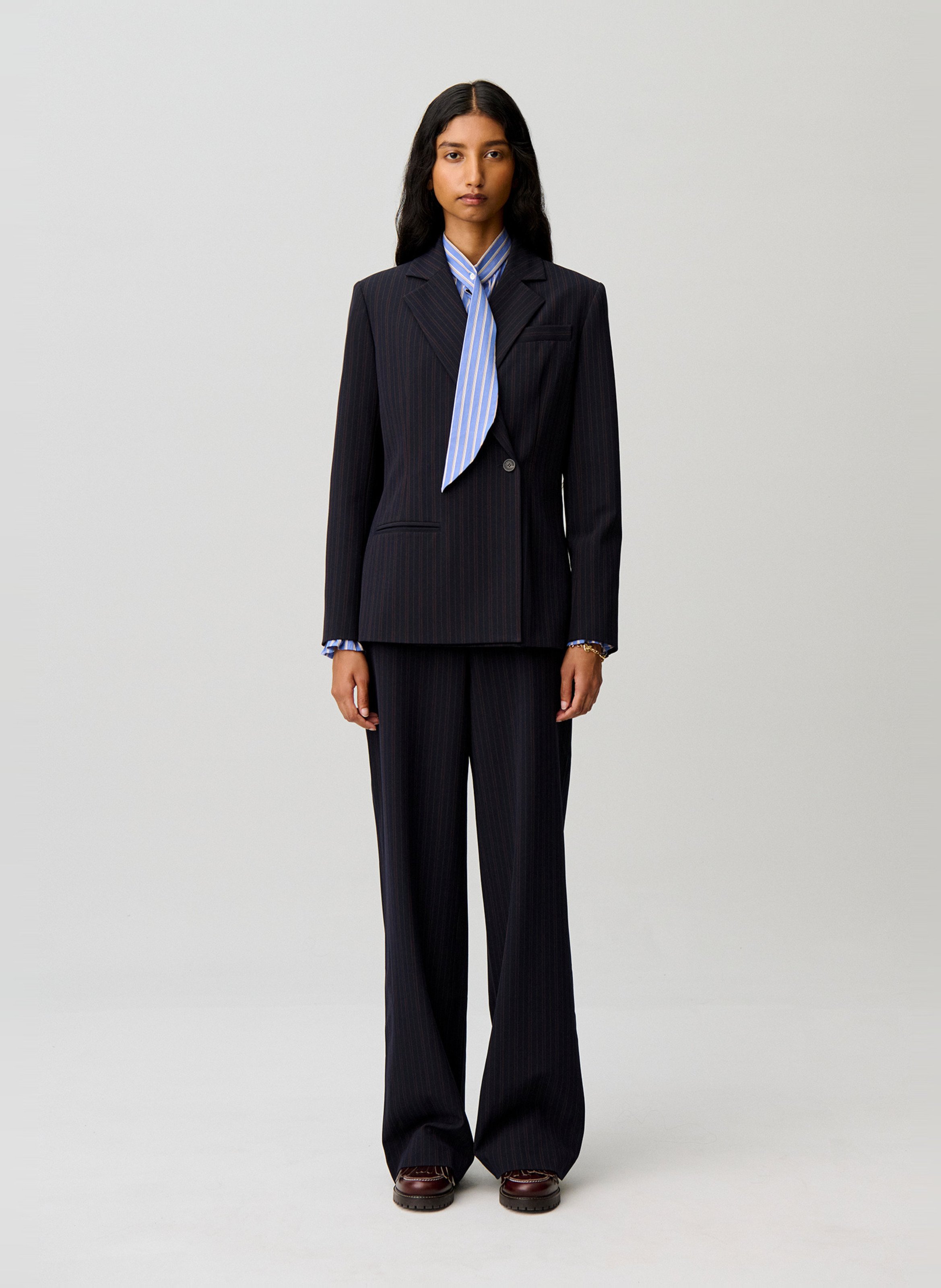 Veste de tailleur droite à rayures CLAUDIE PIERLOT Multicolore