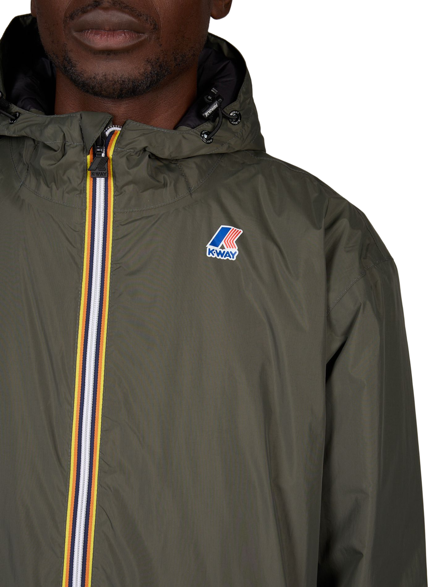 Mid-length waterproof parka K-WAY Green